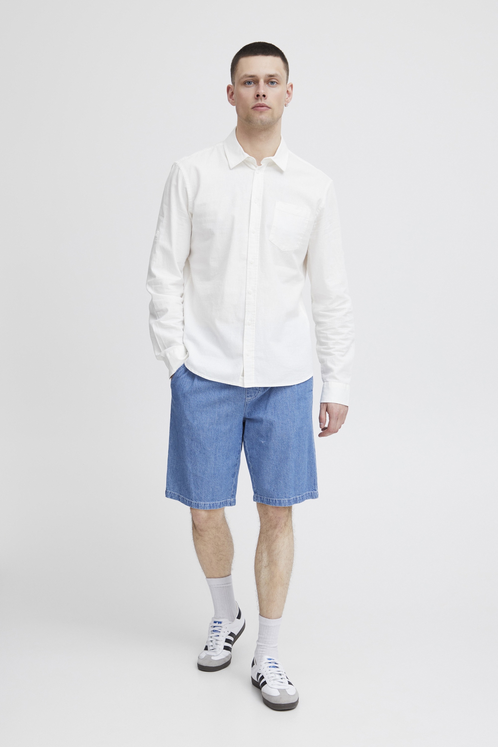 Jeansshorts BLEND "Shorts BHShorts", Herren, Gr. S, N-Gr, blau (denim middle blau), Obermaterial: 100% Baumwolle CO., Jeans Jeansshorts 2