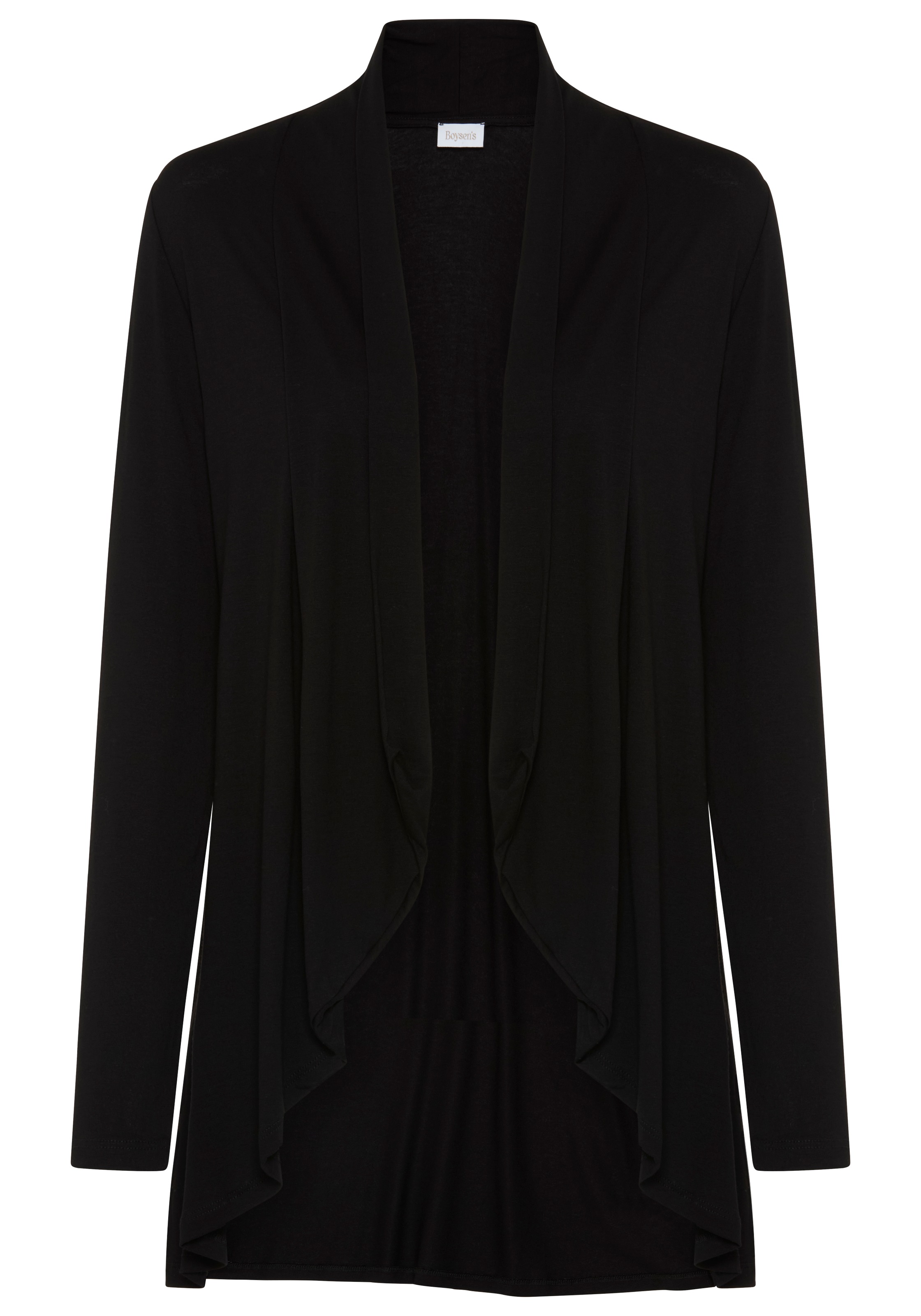 Boysen's Shirtjacke Langarm,  mit Schalkragen,  aus elastischem Jersey