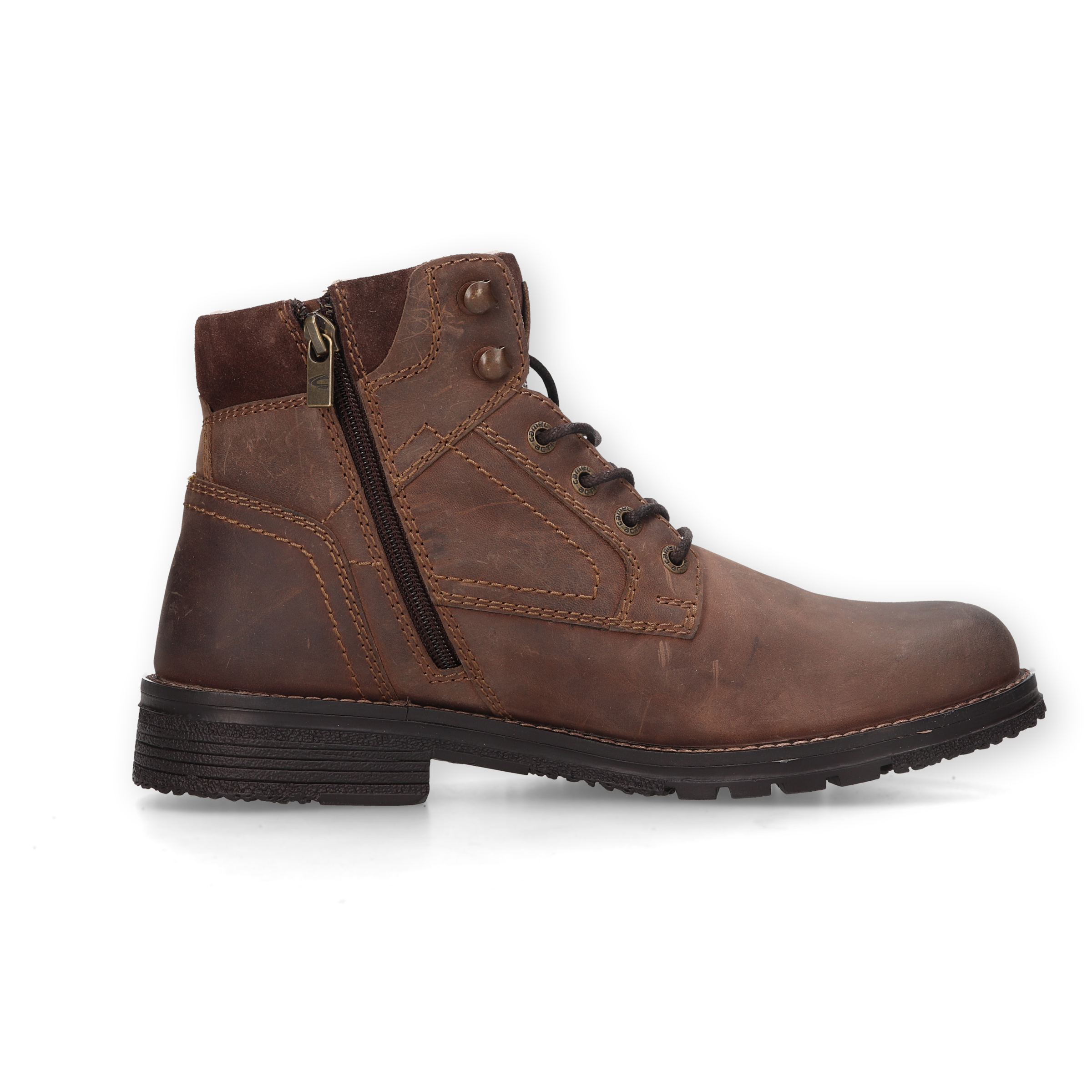 camel active Schnürboots  Schnürstiefelette, Workerboots mit softem Schaftabschluss