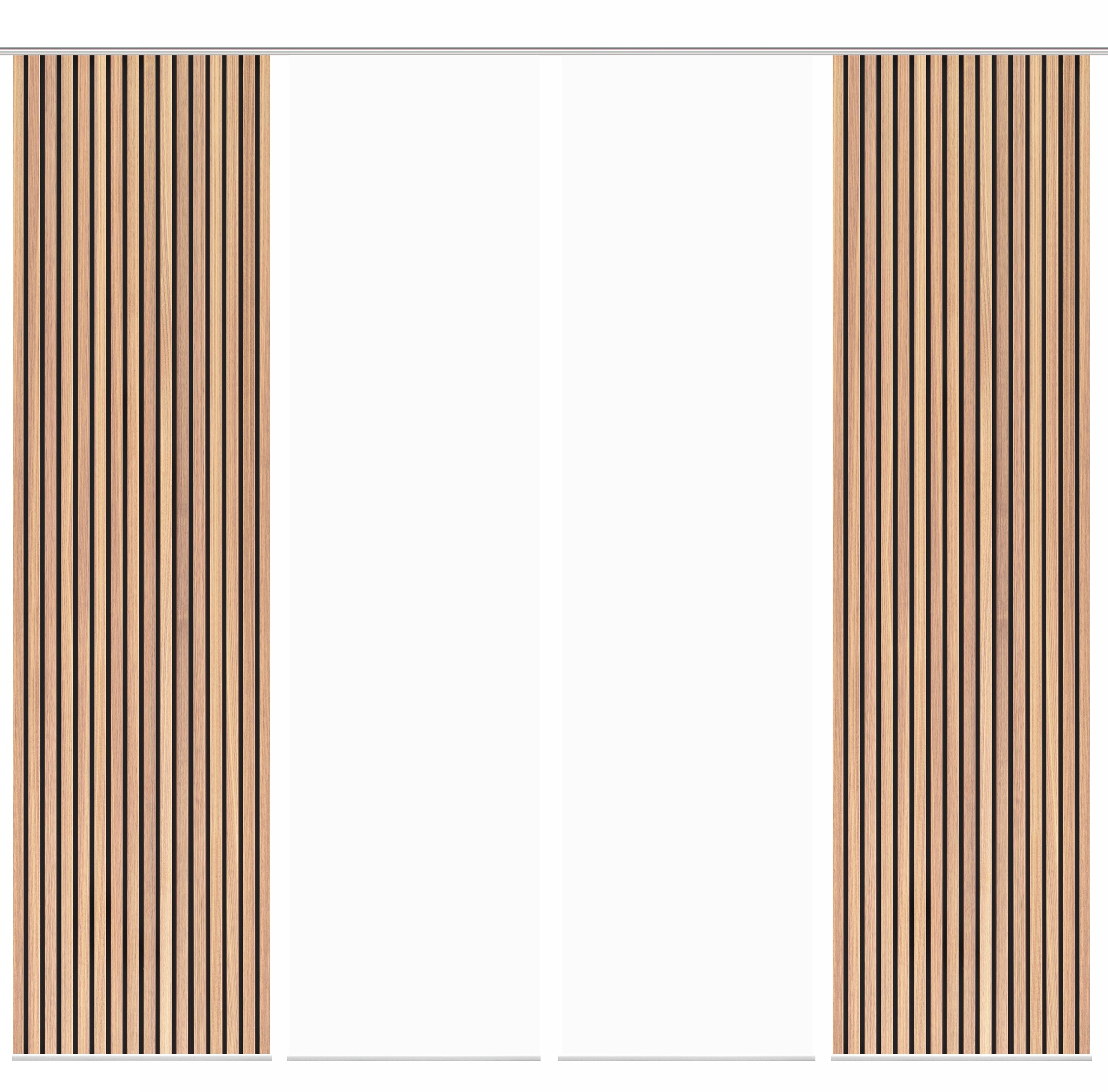 HOME WOHNIDEEN Schiebegardine »PANILO« Paneelwagen 4 Stk. tlg. Schiebewand Seidenoptik, SET, Digitaldruck