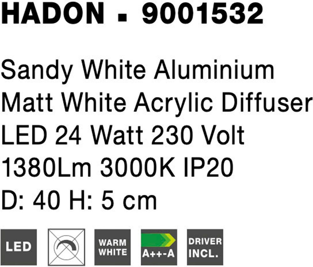 Nova Luce LED Deckenleuchte »HADON«, 1 flammig, Leuchtmittel LED-Modul | LED fest integriert