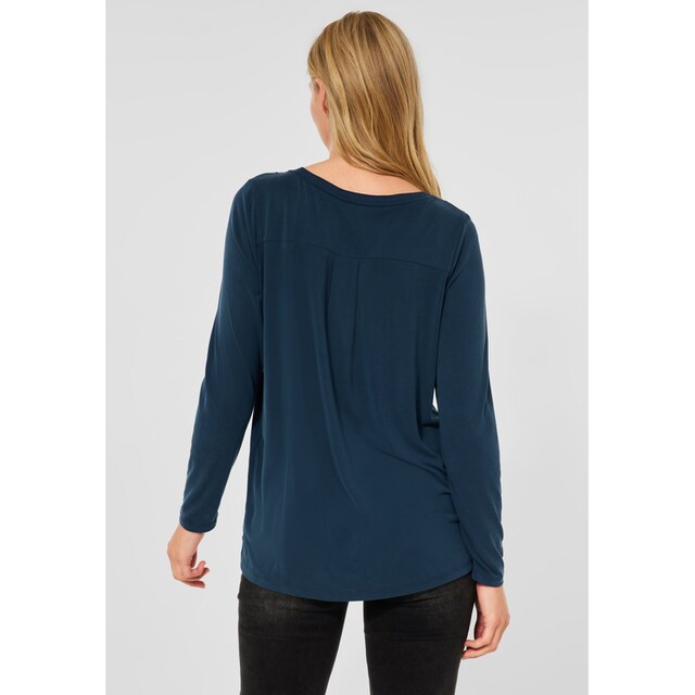 STREET ONE Langarmshirt, in Unifarbe online bestellen | BAUR