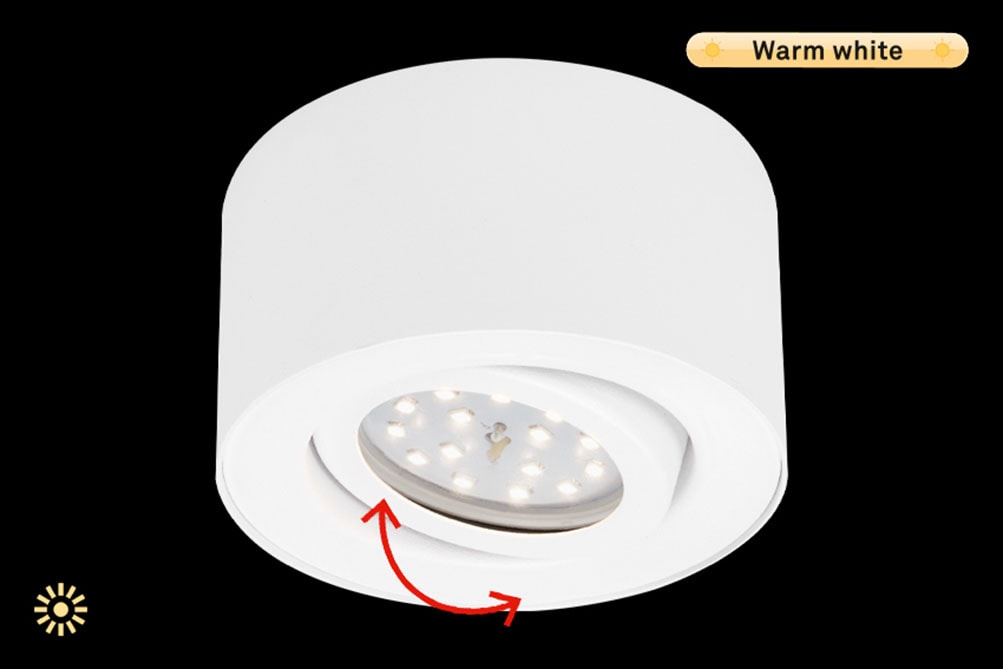 Applique Murale LED Briloner 1 Flamme Orientable - 5W, 460 Lumen, Blanc Chaud 3000K, Noir Métal - Pour Salon/Chambre