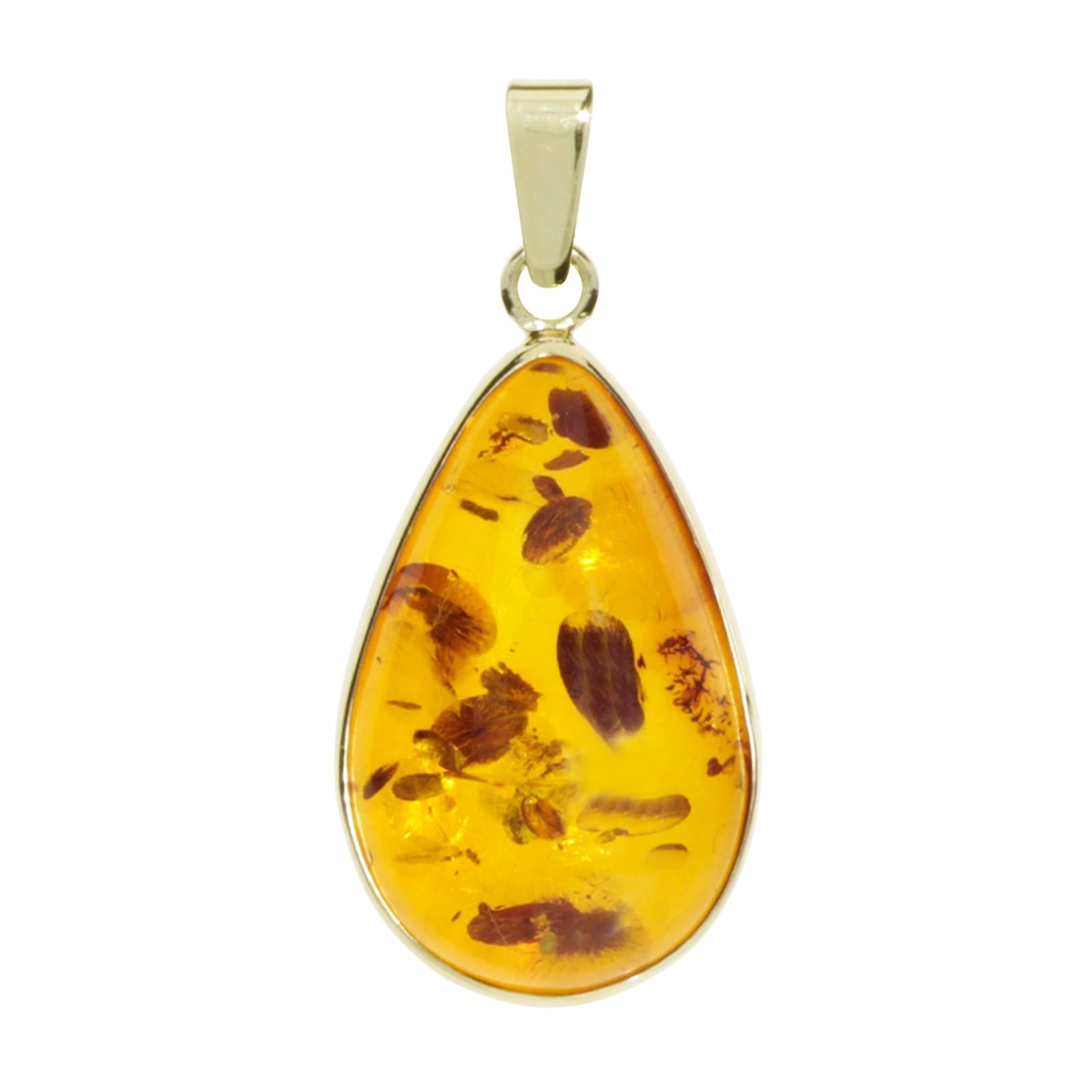 "Kettenanhänger OSTSEE-SCHMUCK ""Ostsee-Schmuck Anhänger Classic 21x14 mm"", gelb, Schmuckanhänger, Damen, 30x14mm, Gelbgold 333, 2,2 g