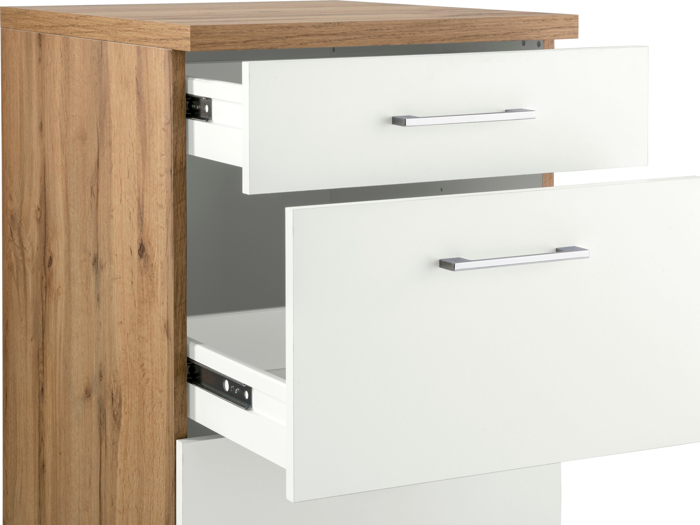 KOCHSTATION Auszugsunterschrank »KS-Colmar«, 50 cm, mit Metallgriff, alles sofort greifbar dank zwei großer Auszüge