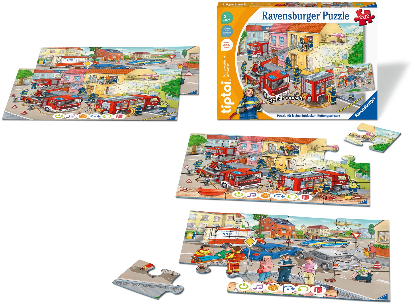 RAVENSBURGER Kinder Puzzle "tiptoi Puzzle für kleine Entdecker: Rettungseinsatz", bunt, Puzzles, Made in Europe