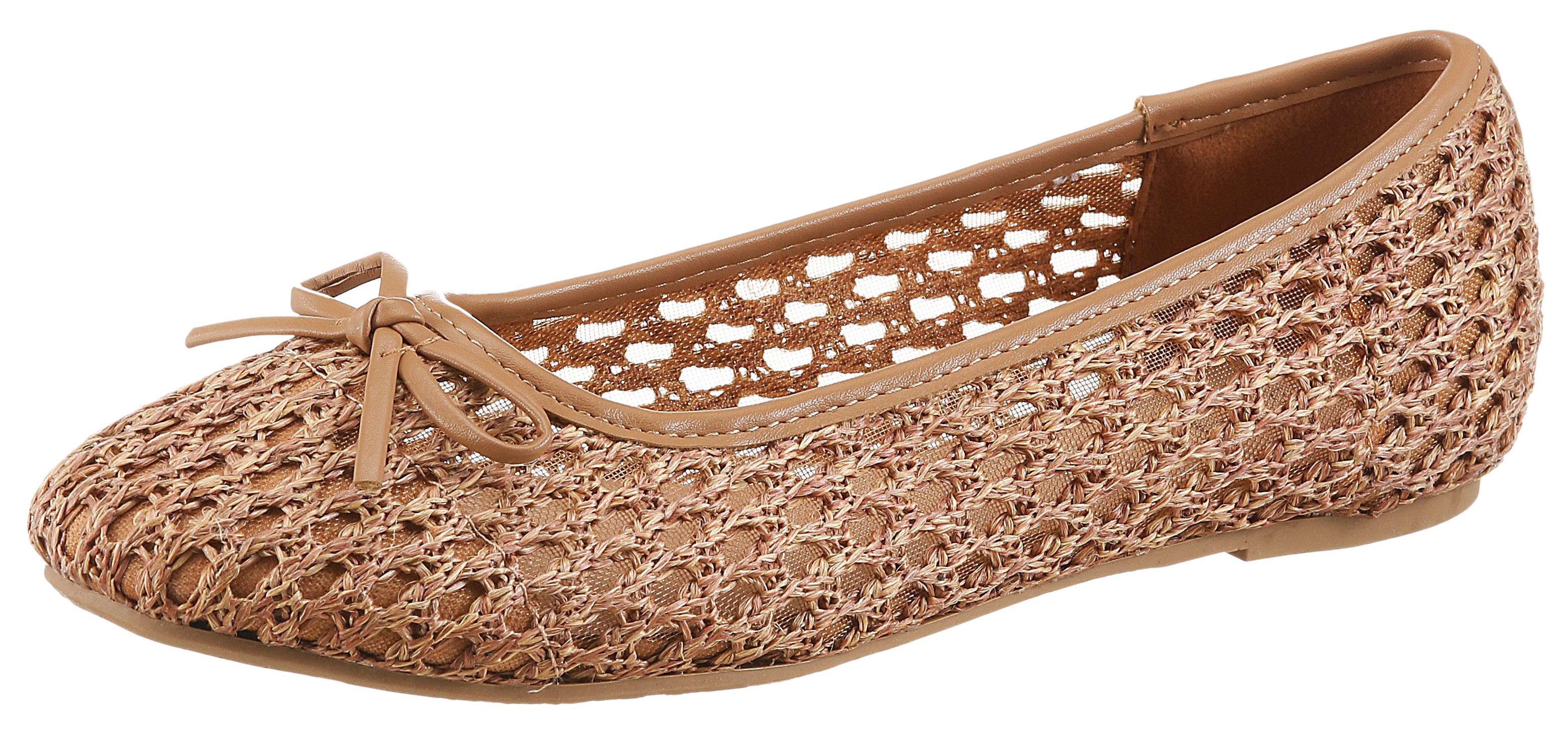Aniston SHOES Ballerina Loafer, Slipper, Schlupfschuh mit kleiner Schleife- NEUE KOLLEKTION