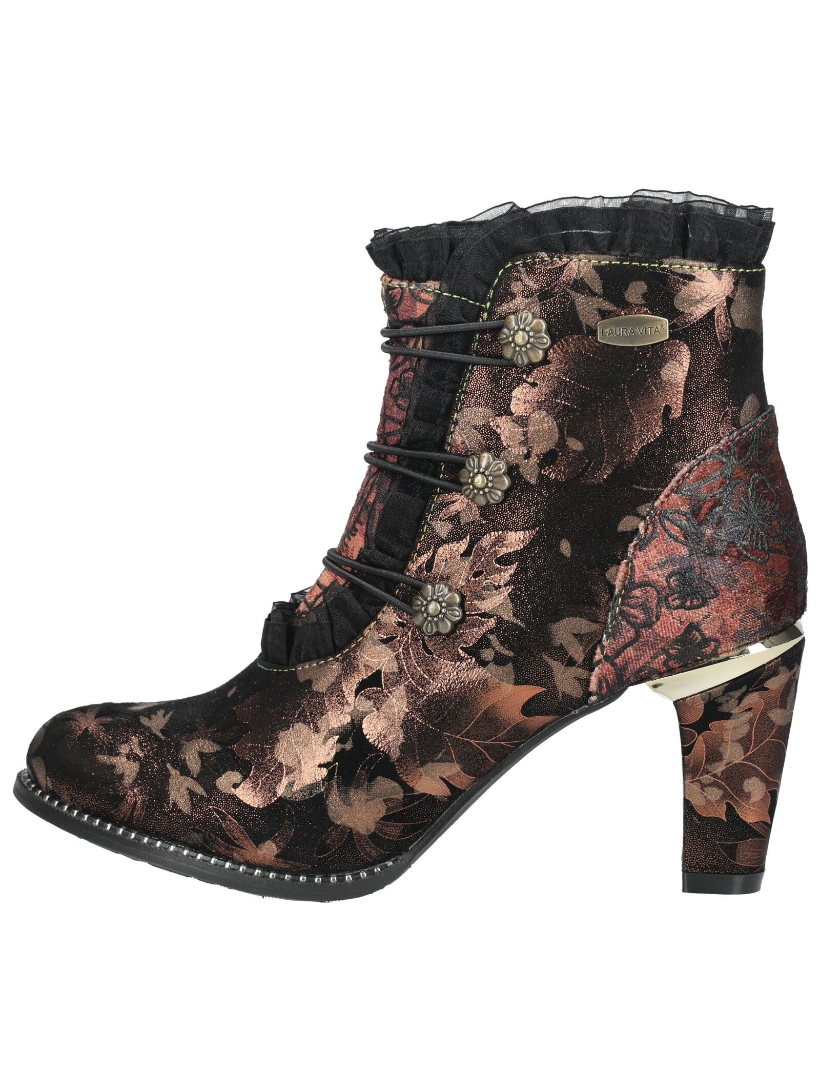 LAURA VITA High-Heel-Stiefelette »LAURA VITA Stiefelette Leder/Textil«