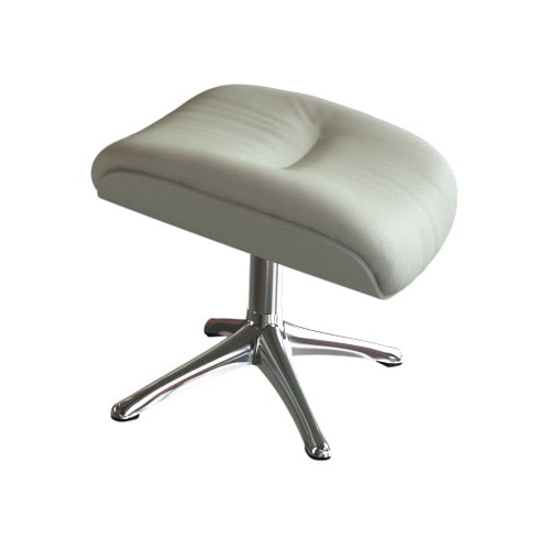 Fußhocker FLEXLUX, B:44cm H:39cm T:35cm, weiß, 100% Echteder, Hocker, "Fußhocker More, Beinstütze für Entspannung, Ergonomisch, Komfort",