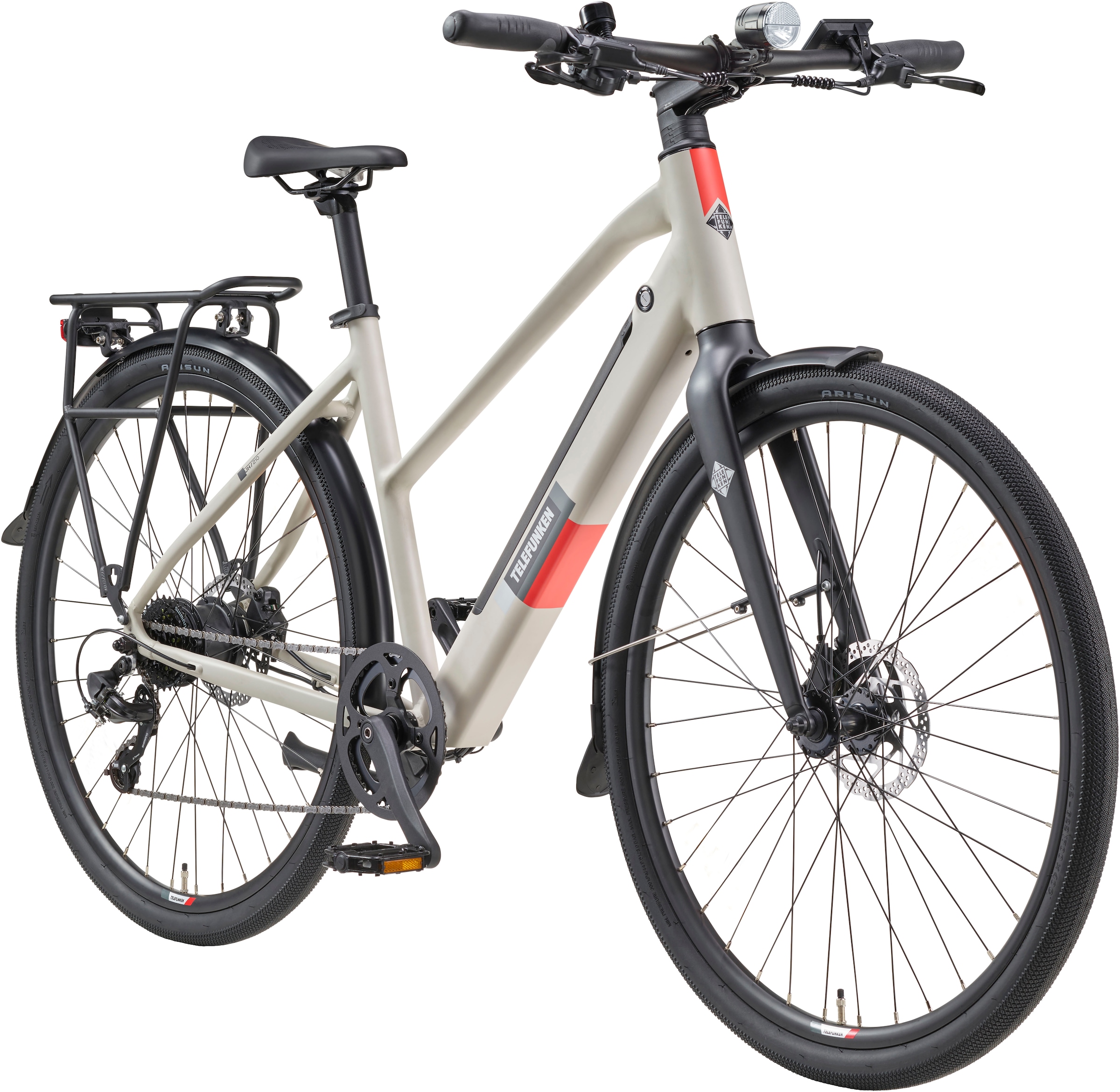 Telefunken E-Bike »UH210 Damen«, 7 Gang, Shimano, Heckmotor 250 W, (28 Zoll, Straßenzulassung, Drehmomentsensor), Pedelec, Elektrofahrrad für Damen, Urbanbike, Cityrad