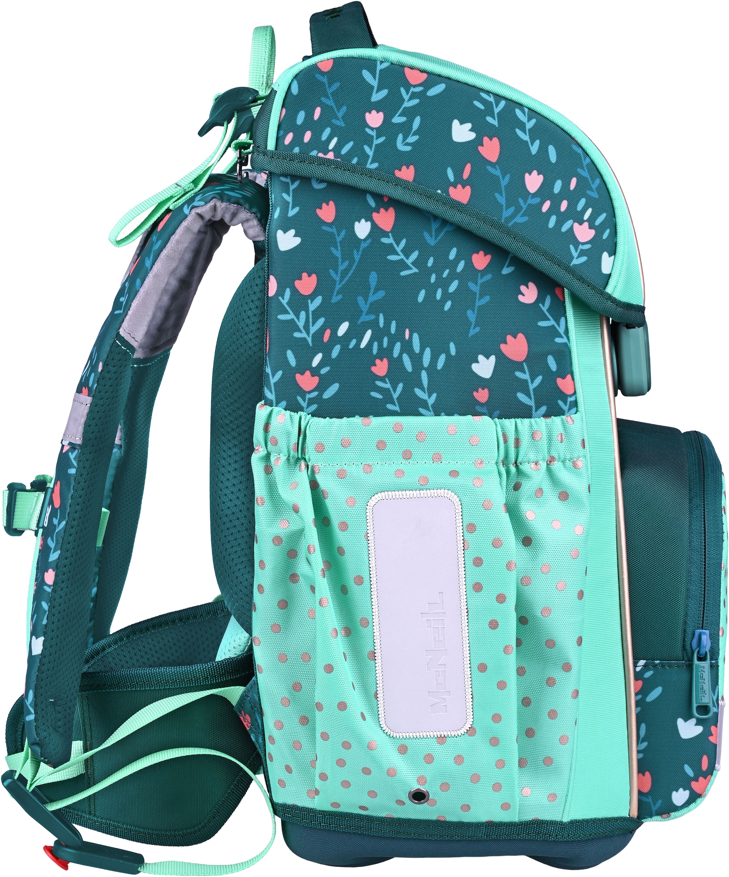 McNeill Schulranzen »Bravo, inkl. Etui, Turnbeutel,« Reflektierende Streifen auf den Schultergurten;Retroreflektierende Flächen