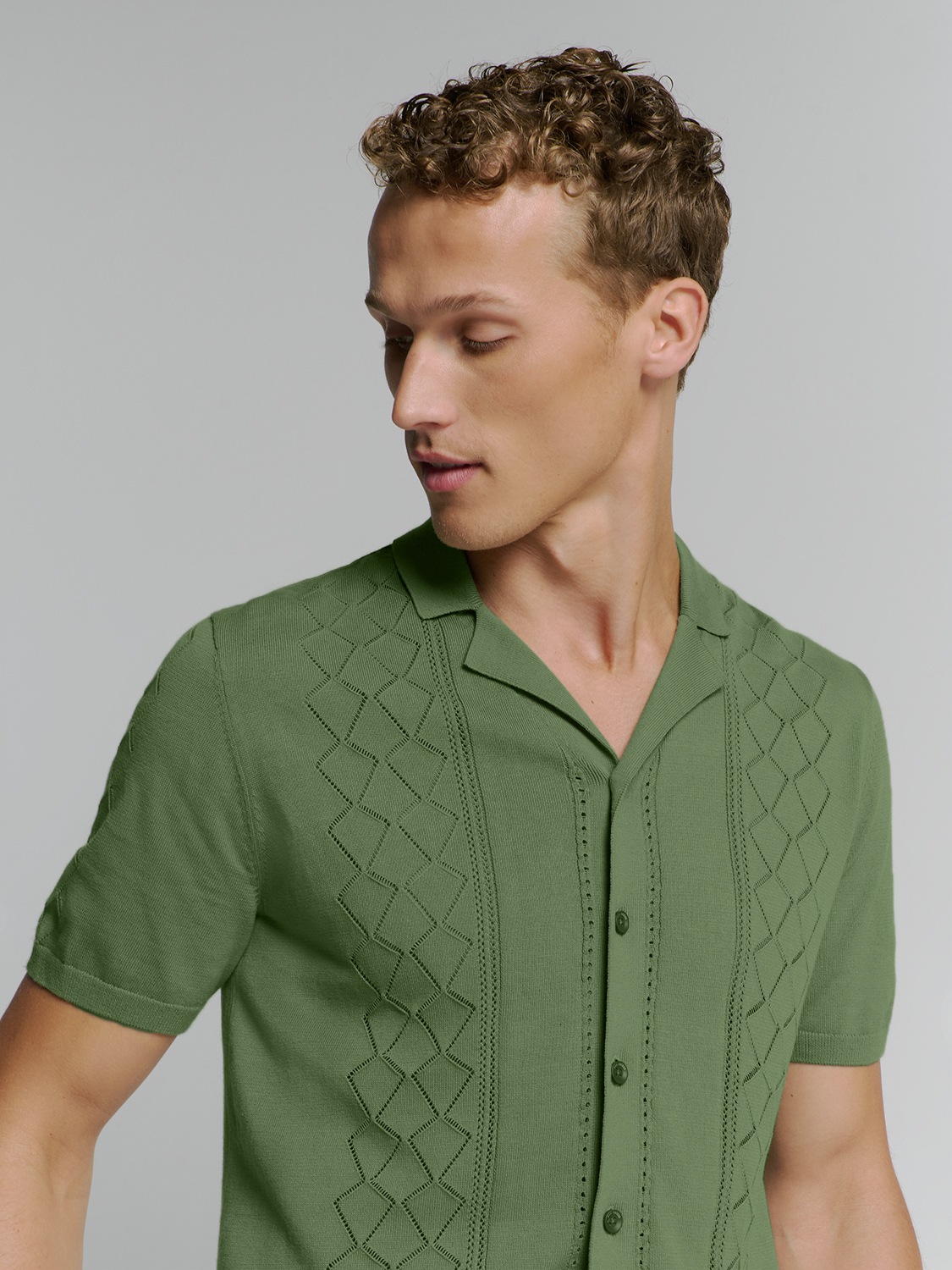 NO EXCESS T-Shirt »No Excess Poloshirt mit kurzen Ärmeln«