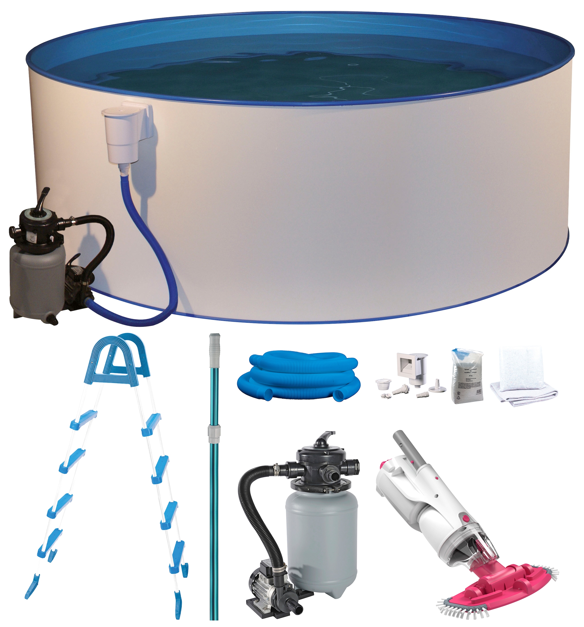 my POOL BWT Rundpool "Mit Akku-Bodensauger BC30" Tiefe 1,2 m, in zwei Größe günstig online kaufen