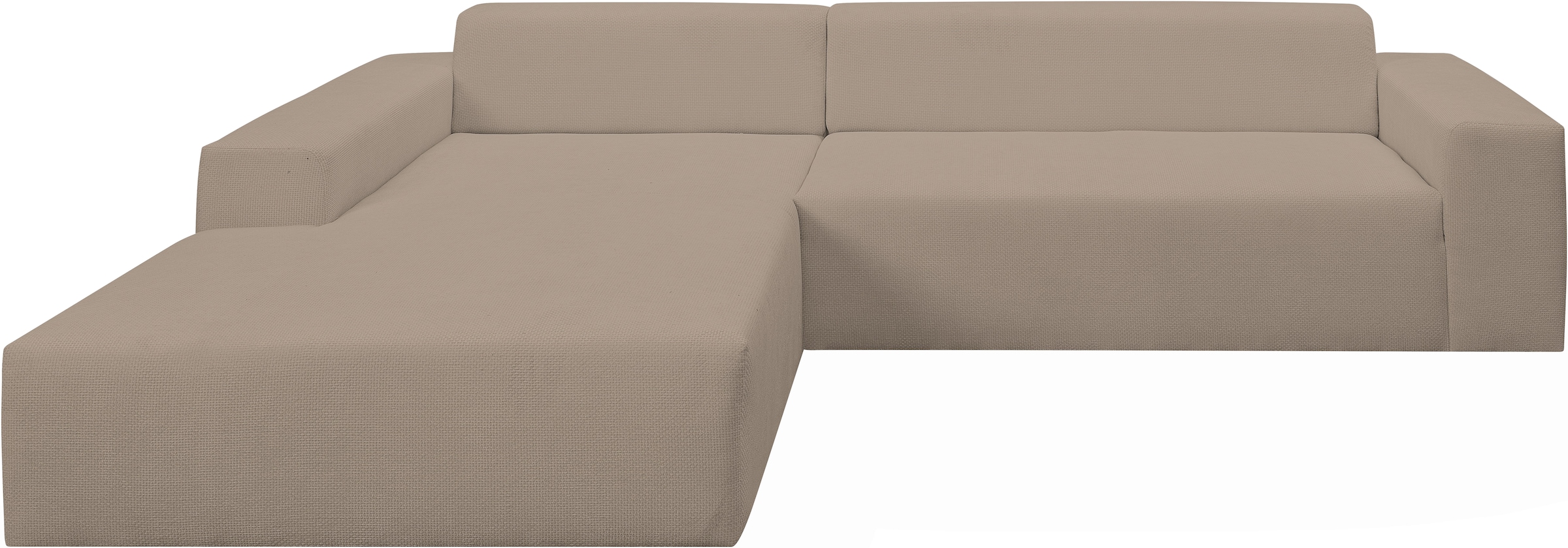 WERK2 Ecksofa »Zeus-XL, Mega-Sofa mit großer Sitztiefe, Stellmaße 311cm x 210cm«, Curvy Trend Garnitur mit urbaner Optik, bequem, Big-Sofa, L-Form