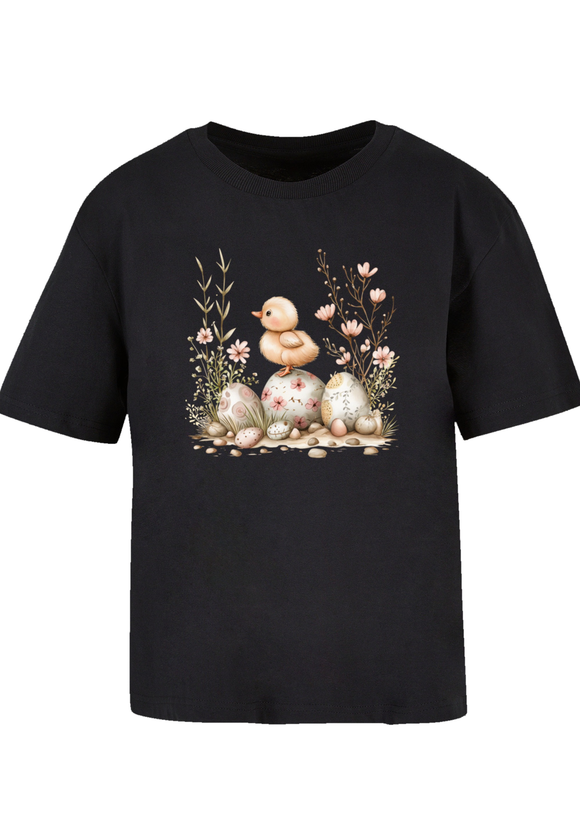 F4NT4STIC T-Shirt »Ostern Küken Ei Blumen«, Premium Qualität