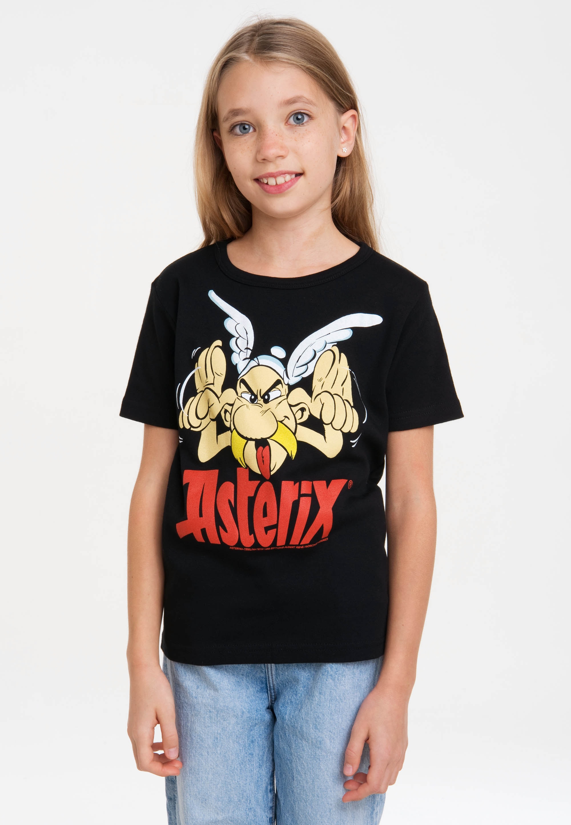 LOGOSHIRT T-Shirt "Asterix - Grimasse" mit Asterix-Frontprint