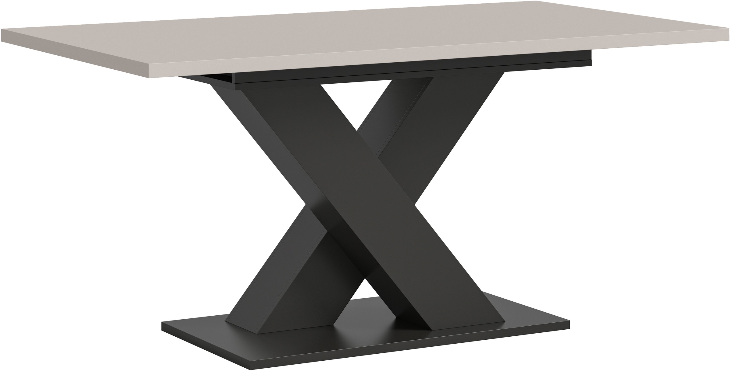 Home affaire Esstisch "Motus, ausziehbar 150 -190 cm, inklusive 40 cm Einlegeplatte" Set, 1 Stk. tlg. X-Gestell mit Bodenplatte, Tisch, Küchentisch, Esszimmer, Küche