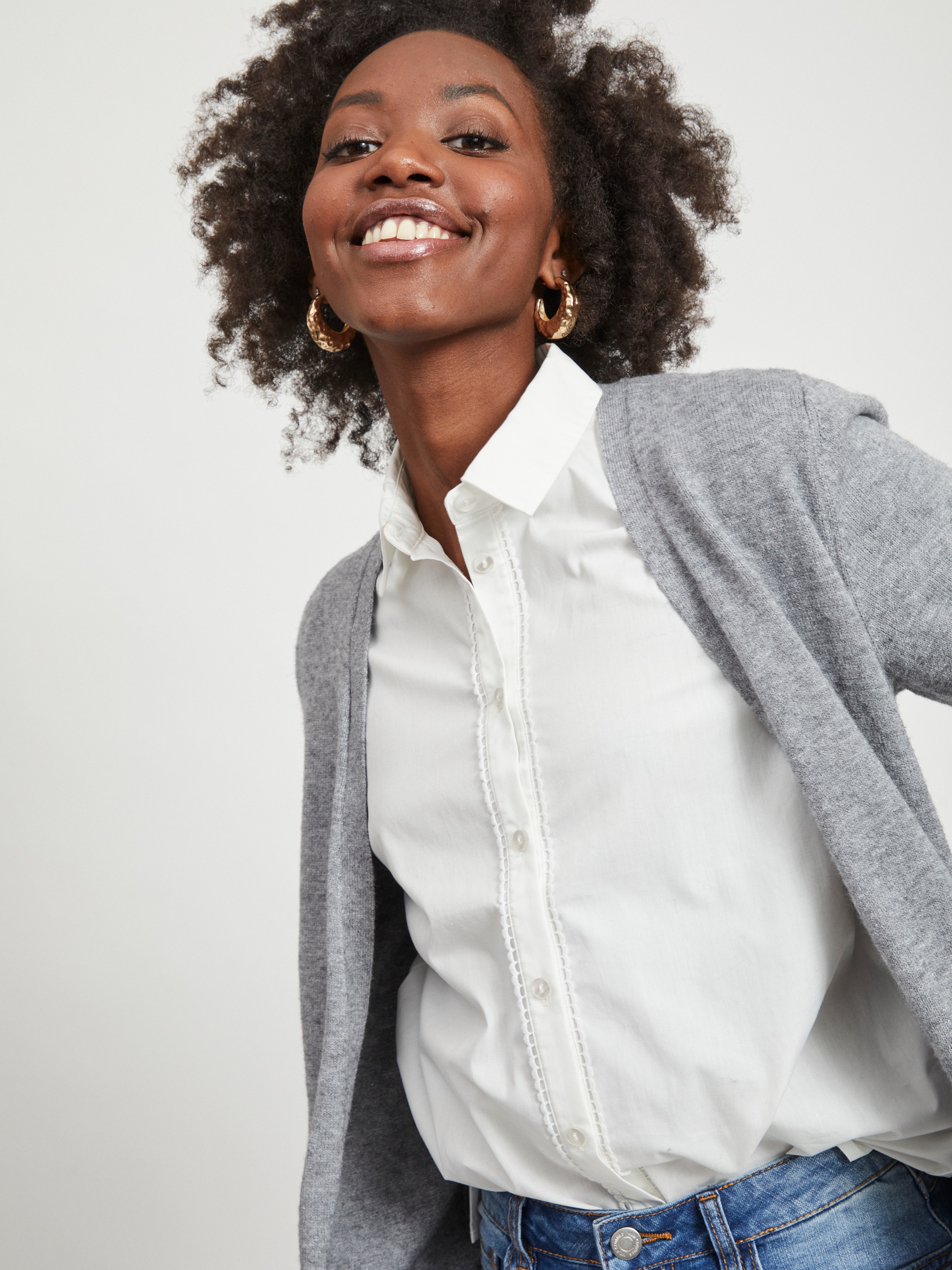 Vila Strickjacke "VIRIL OPEN L/S KNIT CARDIGAN - NOOS" Viskosemischung, reg günstig online kaufen