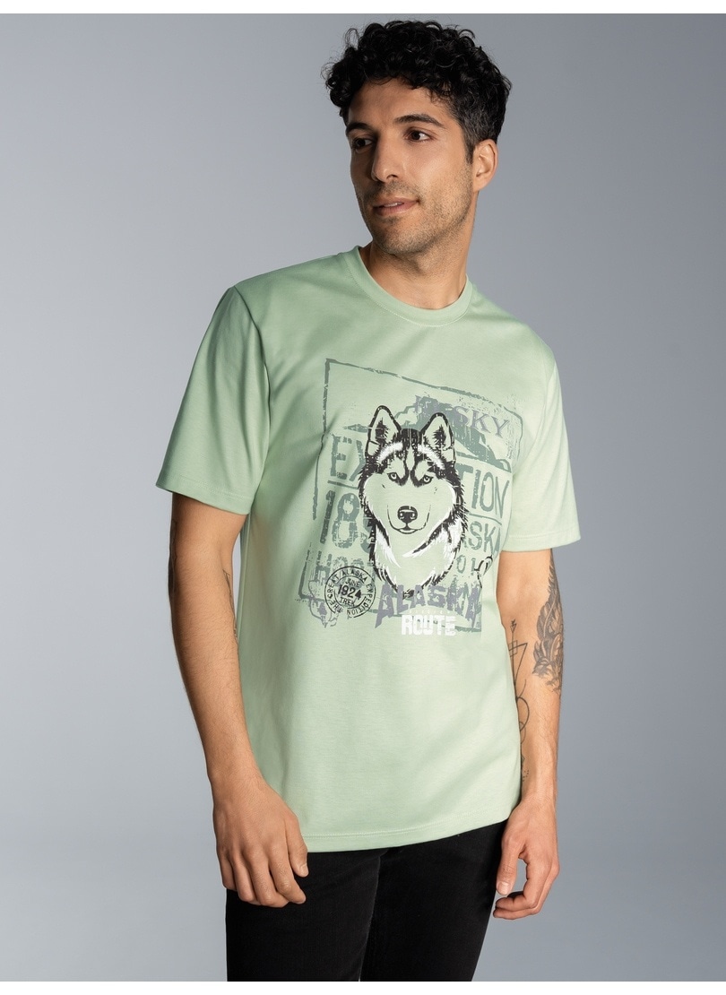 Trigema T-Shirt "TRIGEMA T-Shirt mit großem Husky-Printmotiv" günstig online kaufen