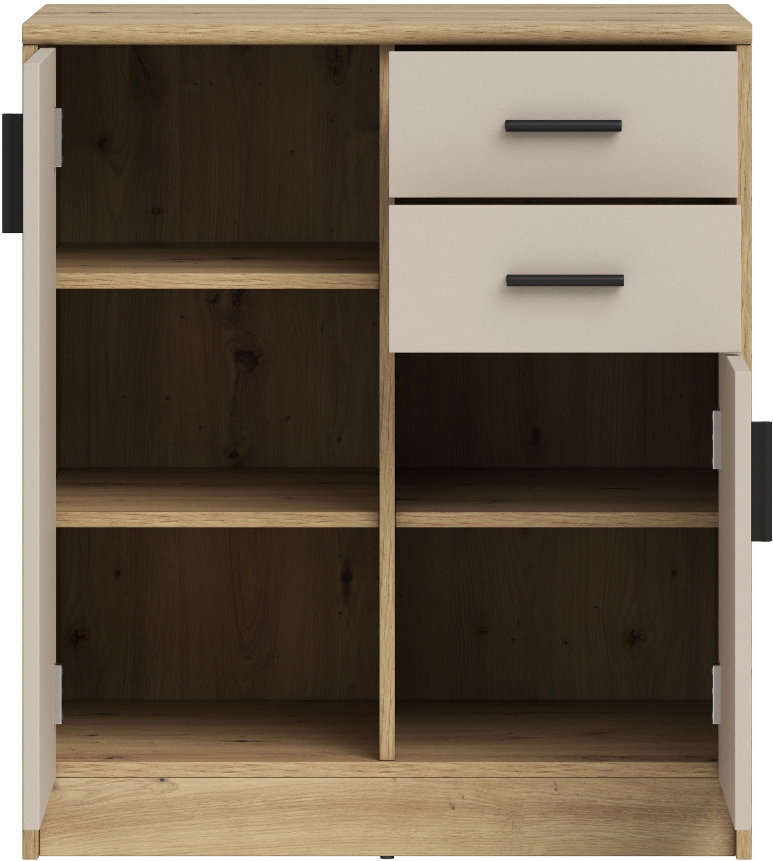 HBZ Sideboard »Nelly Kommode, BxHxT 74x86x50cm«, (1 St.), Breite 74cm, Einlegeböden verstellbar, foliert
