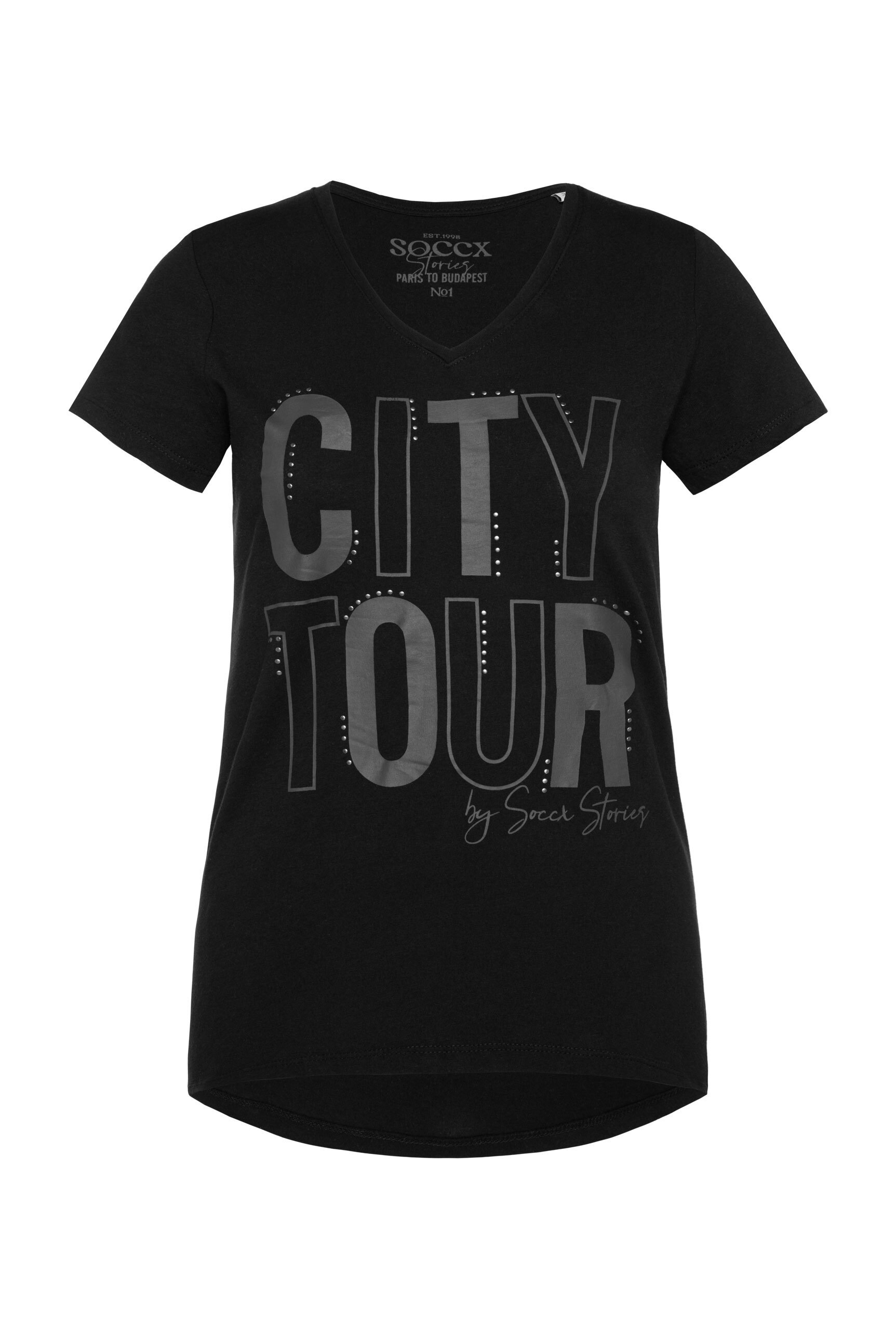 SOCCX V-Shirt aus Baumwolle