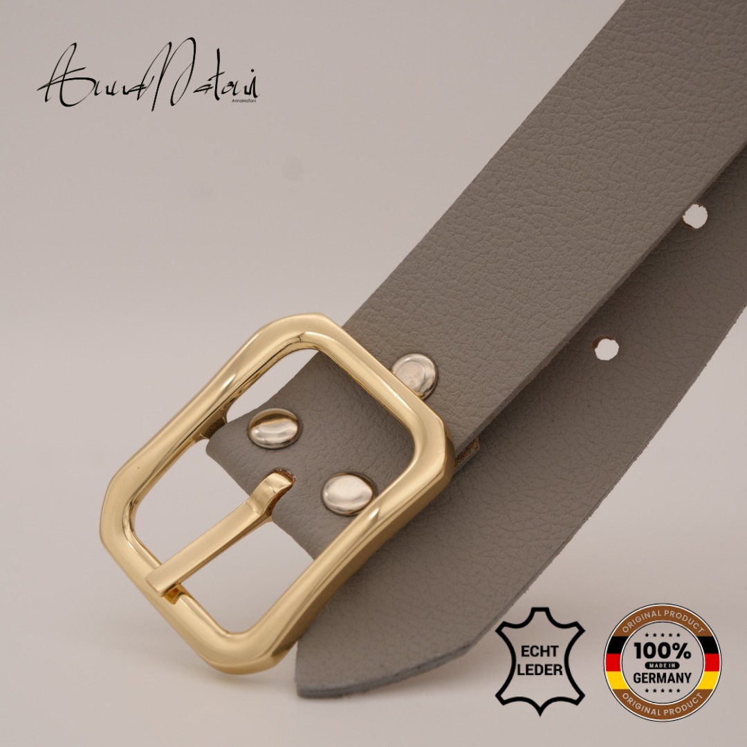 Ledergürtel ANNAMATONI "AnnaMatoni Ledergürtel Mali Ledergürtel Mali", Damen, Gr. TW110 - 125cm Gesamtlänge, beige (stone 710), 100% Leder, Gürtel Ledergürtel 3