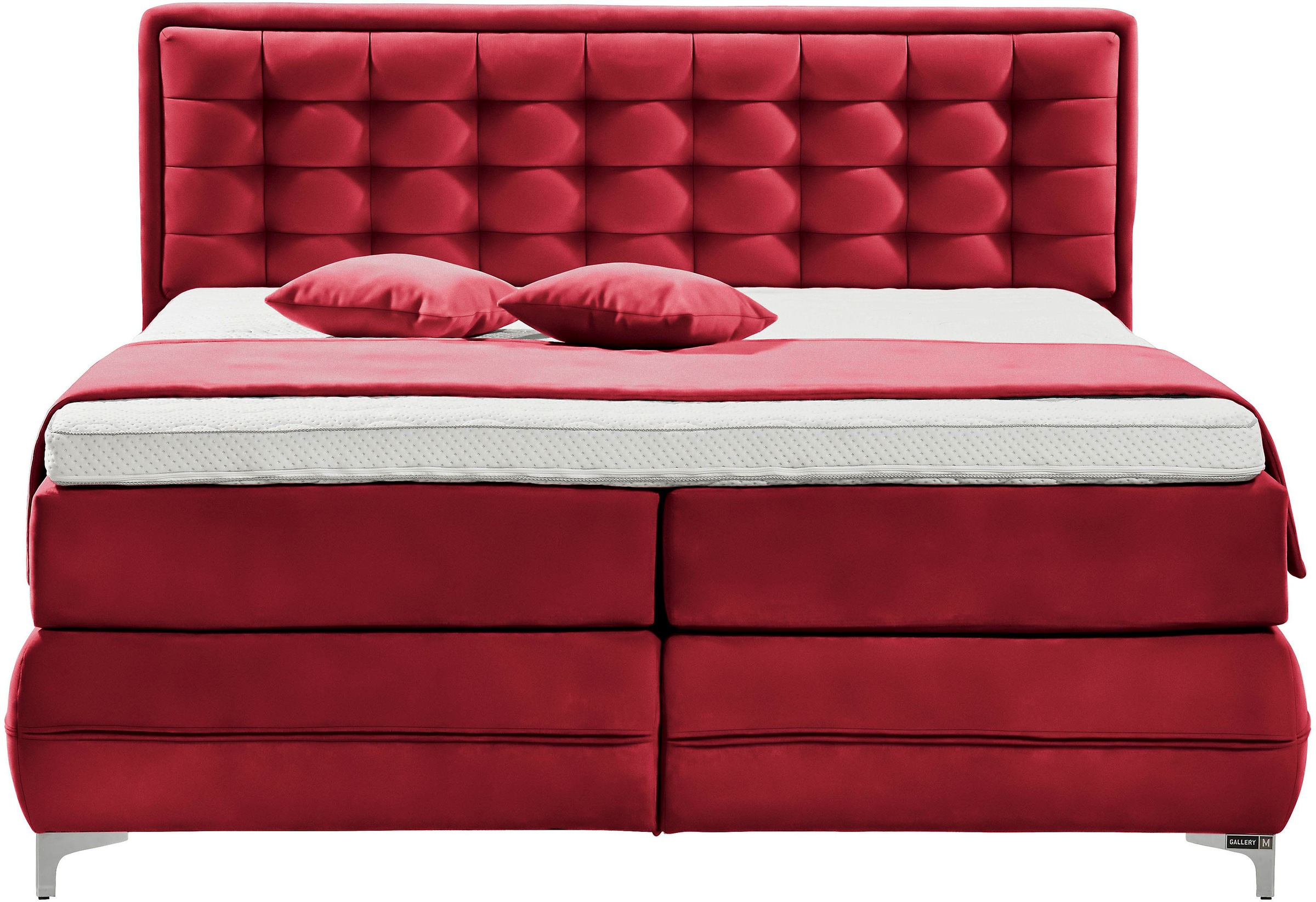 Musterring Dubai Box Spring Bed Red 160x200cm 3