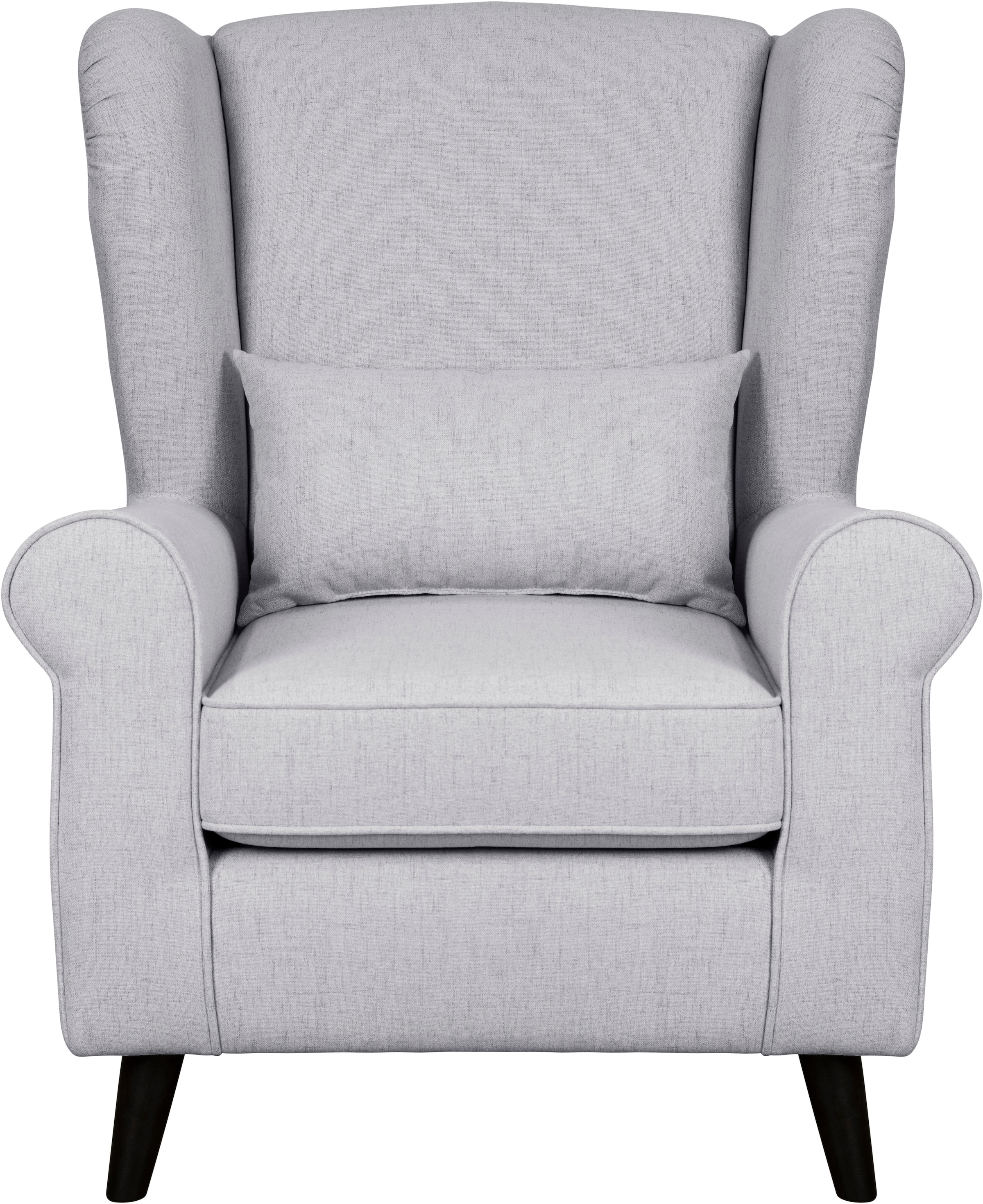 Home affaire Sessel »Ohrensessel CHISTELLE, wahlweise mit Polsterhocker« mit Wellenunterfederung, Maße: B/T/H: 81/87/99 cm