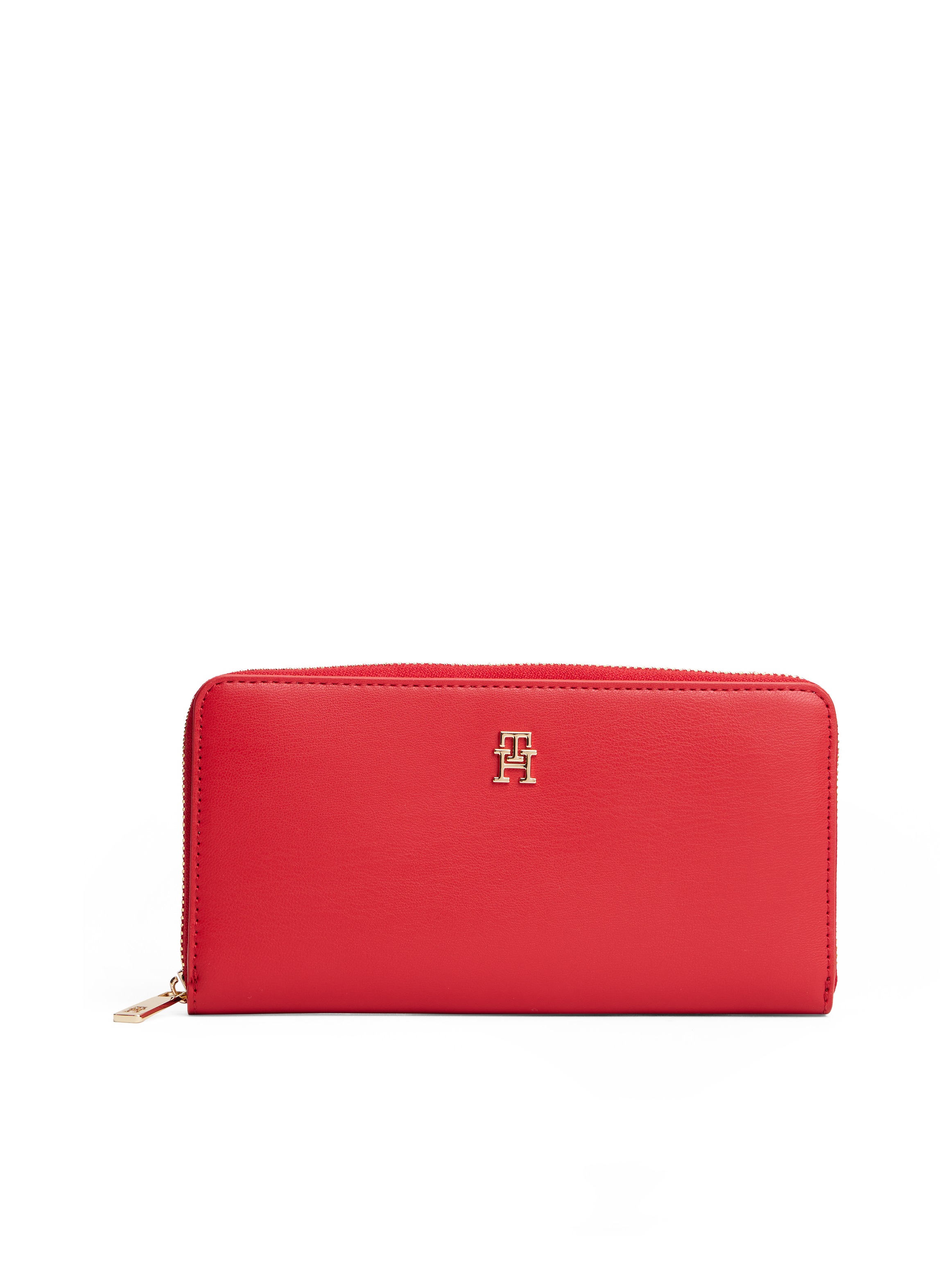 Tommy Hilfiger Geldbörse "TH ICON LRG ZA", Damen Geldbeutel, Portemonnaie mit edlem TH-Logoelement