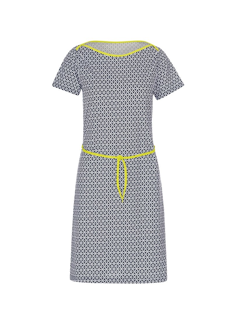 Trigema Jerseykleid »TRIGEMA Kurzärmeliges Kleid mit Retro-Muster«