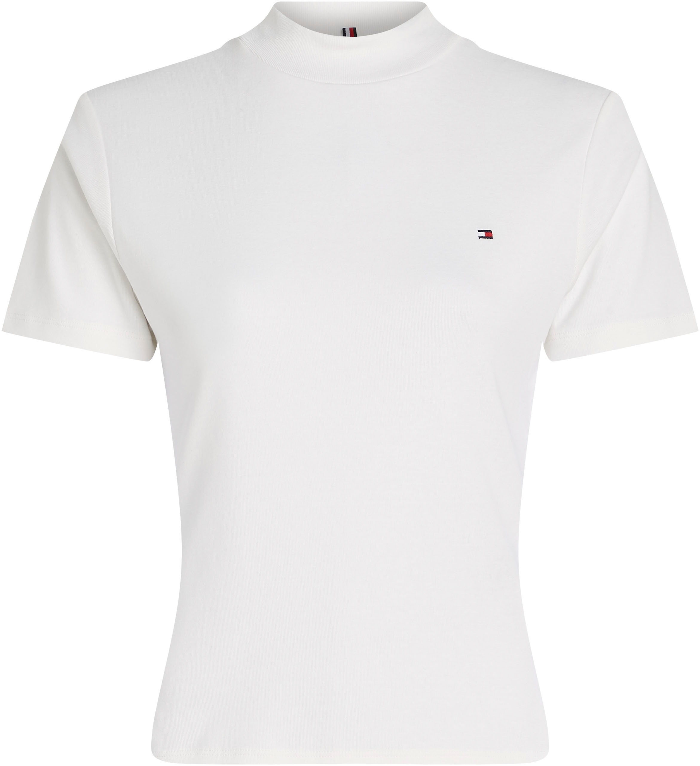 Tommy Hilfiger Stehkragenshirt »NEW CODY SLIM CROP MOCK-NK«, mit  Logostickerei bestellen | BAUR | T-Shirts