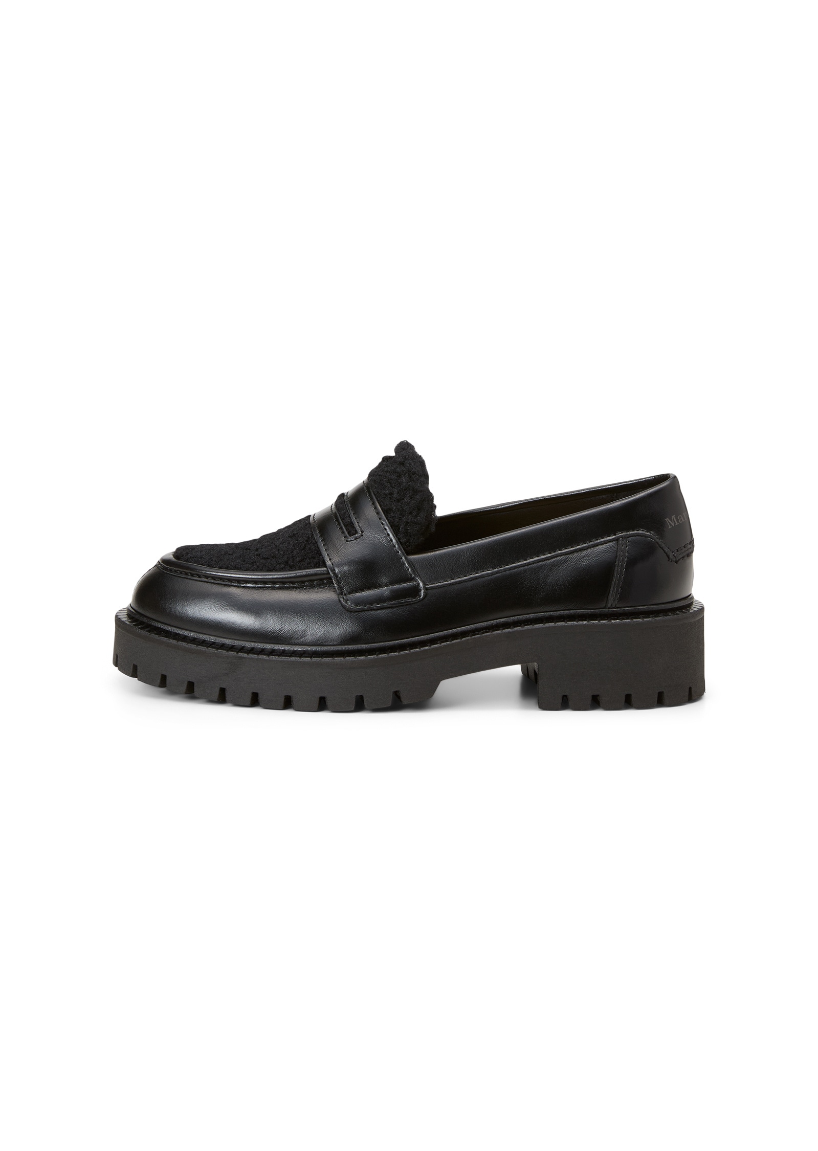 Marc O'Polo Loafer »aus gewachstem Leder und Teddyfell«
