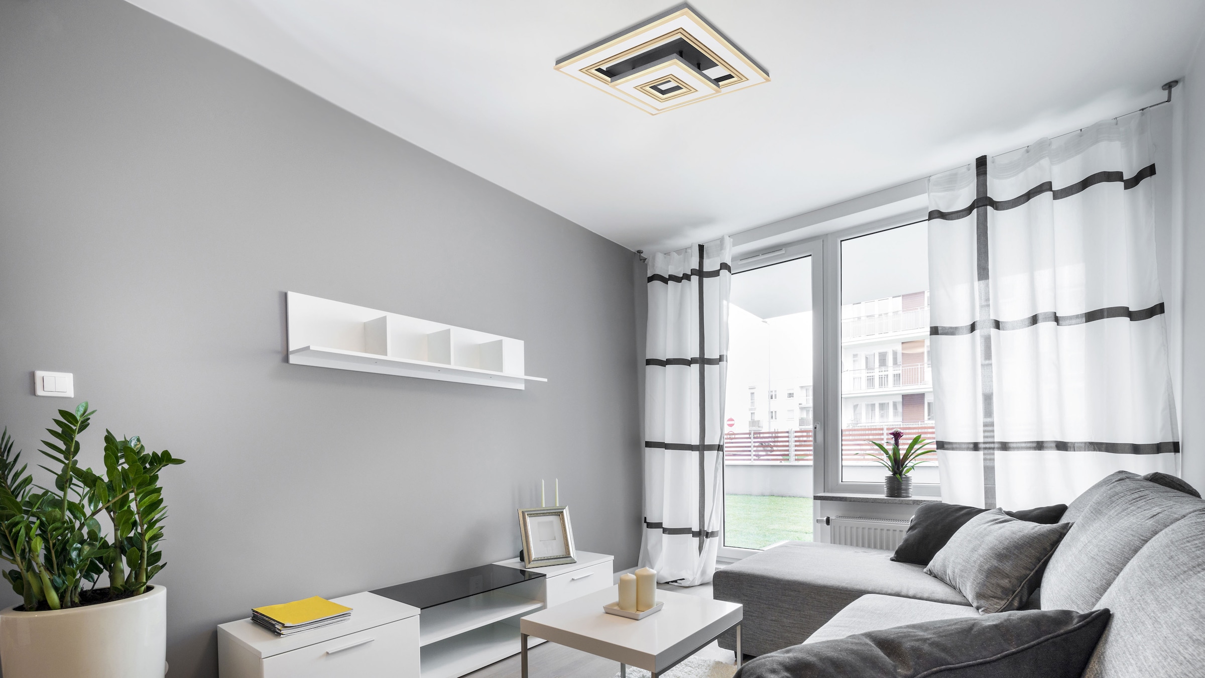 GLOBO LIGHTING LED Deckenleuchte »JACK«, Leuchtmittel LED-Modul | LED fest integriert, Deckenlampe/quadratisch/Wohnzimmer/Schlafzimmer/modern