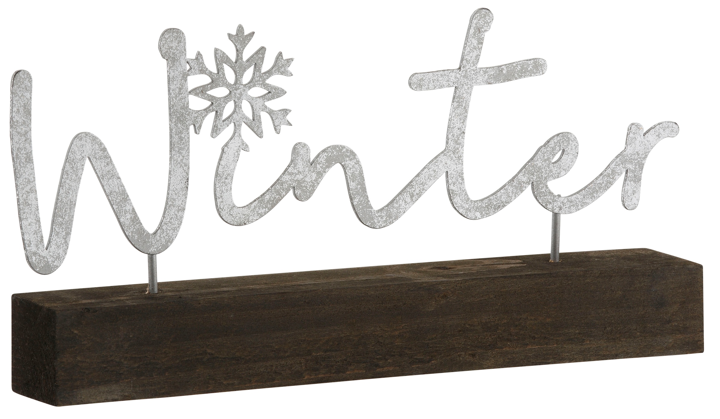 RIFFELMACHER & WEINBERGER Deko-Schriftzug »Winter, Weihnachtsdeko«, aus  Holz und Metall, Länge ca. 29 cm bestellen | BAUR