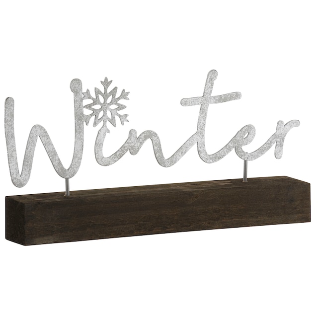 RIFFELMACHER & WEINBERGER Deko-Schriftzug »Winter, Weihnachtsdeko«, aus  Holz und Metall, Länge ca. 29 cm bestellen | BAUR