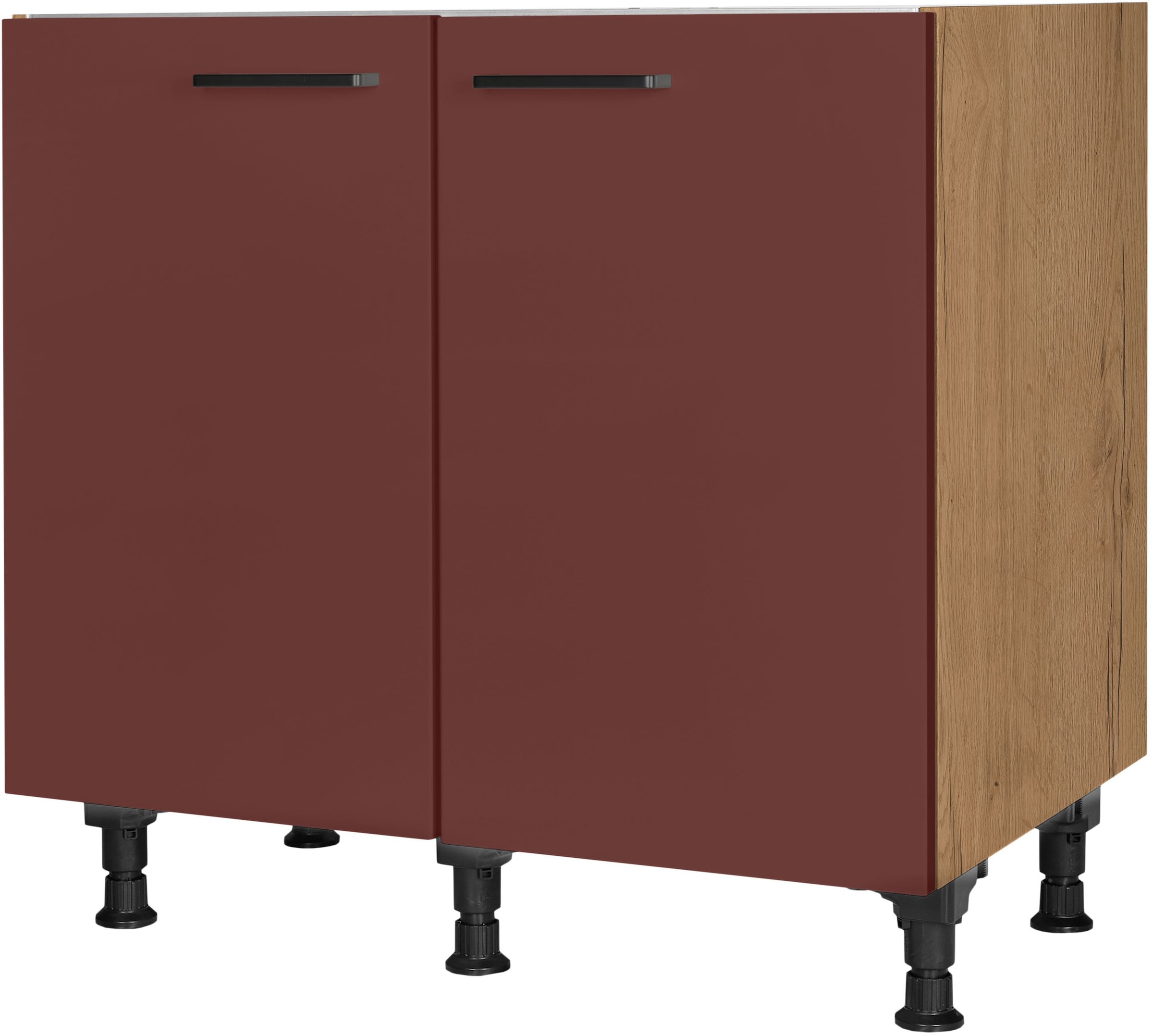nobilia 1100000002199 ""Easytouch", vormontiert, mit höhenverstellbaren Sockelfüßen," Breite 90 cm