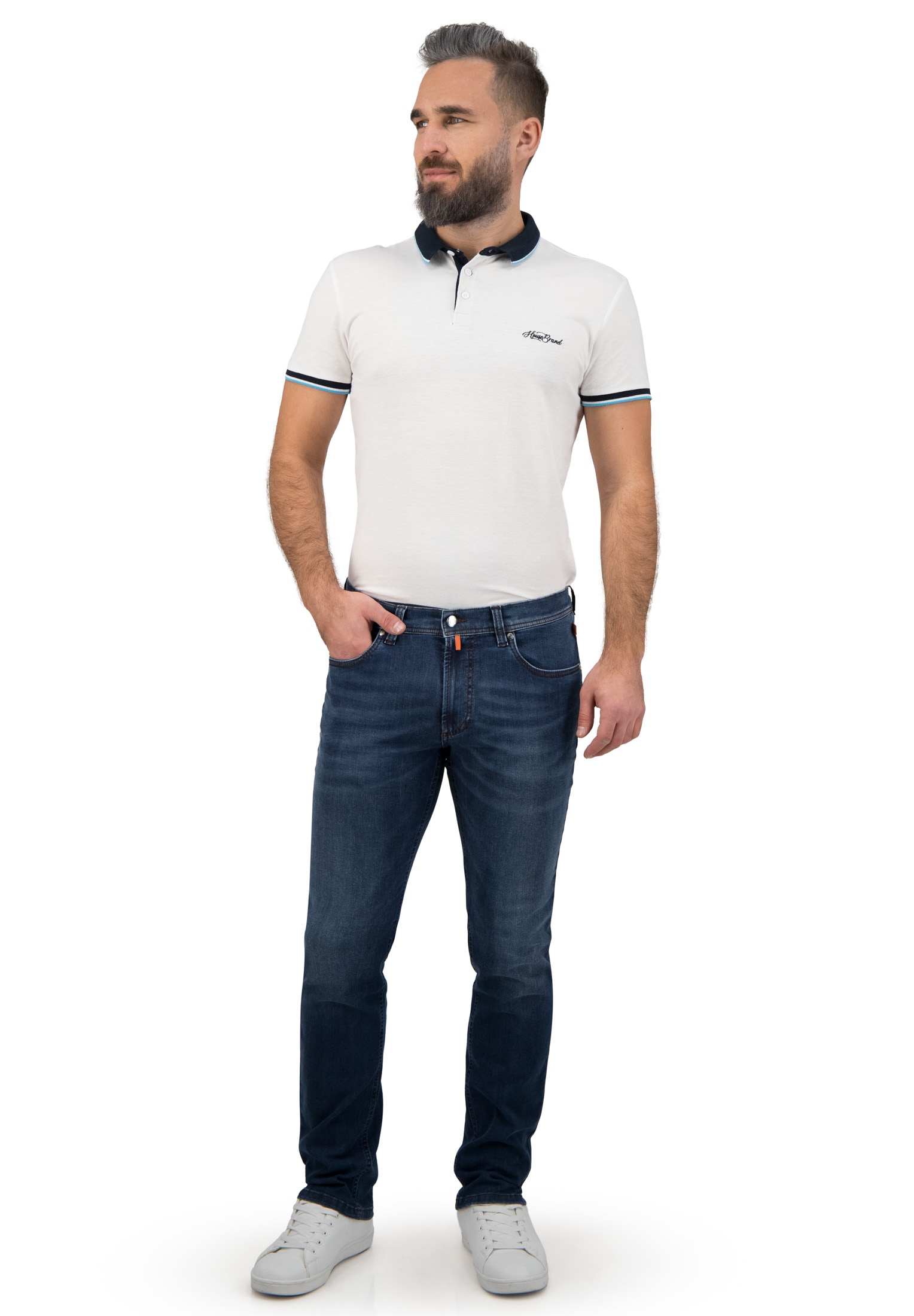 Brühl Slim-fit-Jeans »York DO FX«, in Dual FX Querstretch Denim