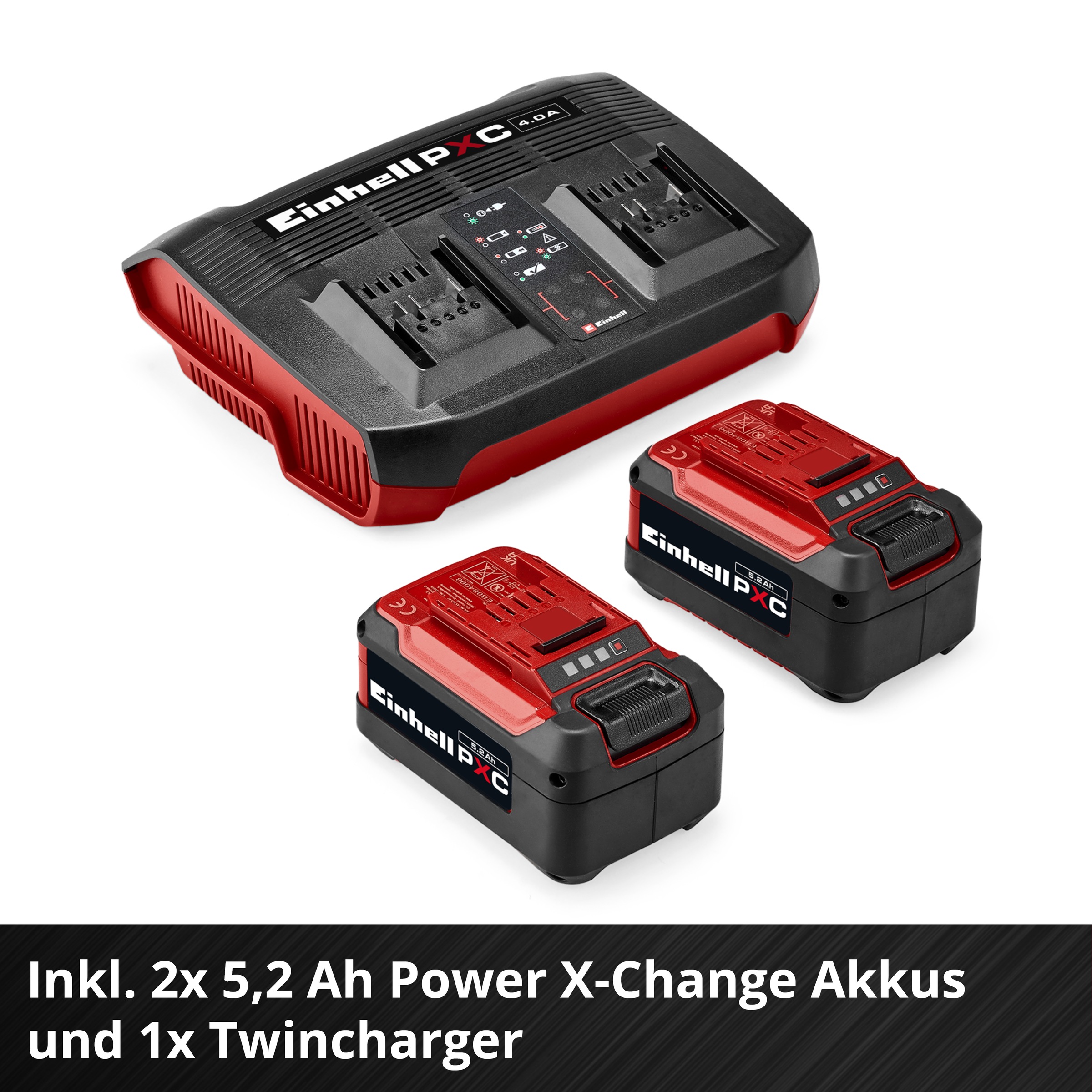 Einhell Akkurasenmäher »GC-CM 36/51 S Li BL (2x5,2Ah)« Inkl. 2 Akkus und Twincharger