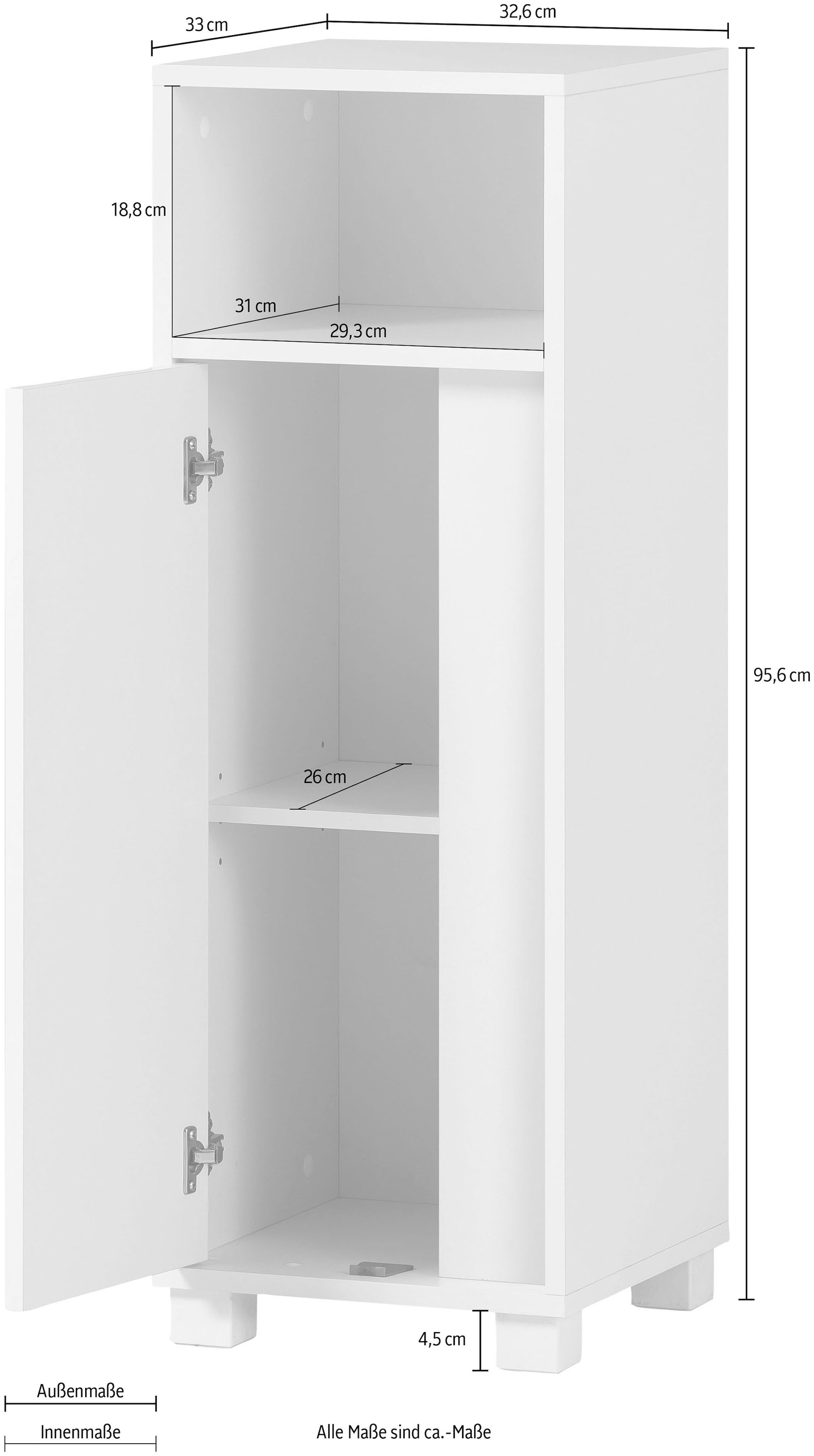 INOSIGN Badmöbel-Set »Dex«, (3 St.), bestehend aus Waschbeckenunterschrank,  Unterschrank, Spiegelschrank bestellen | BAUR
