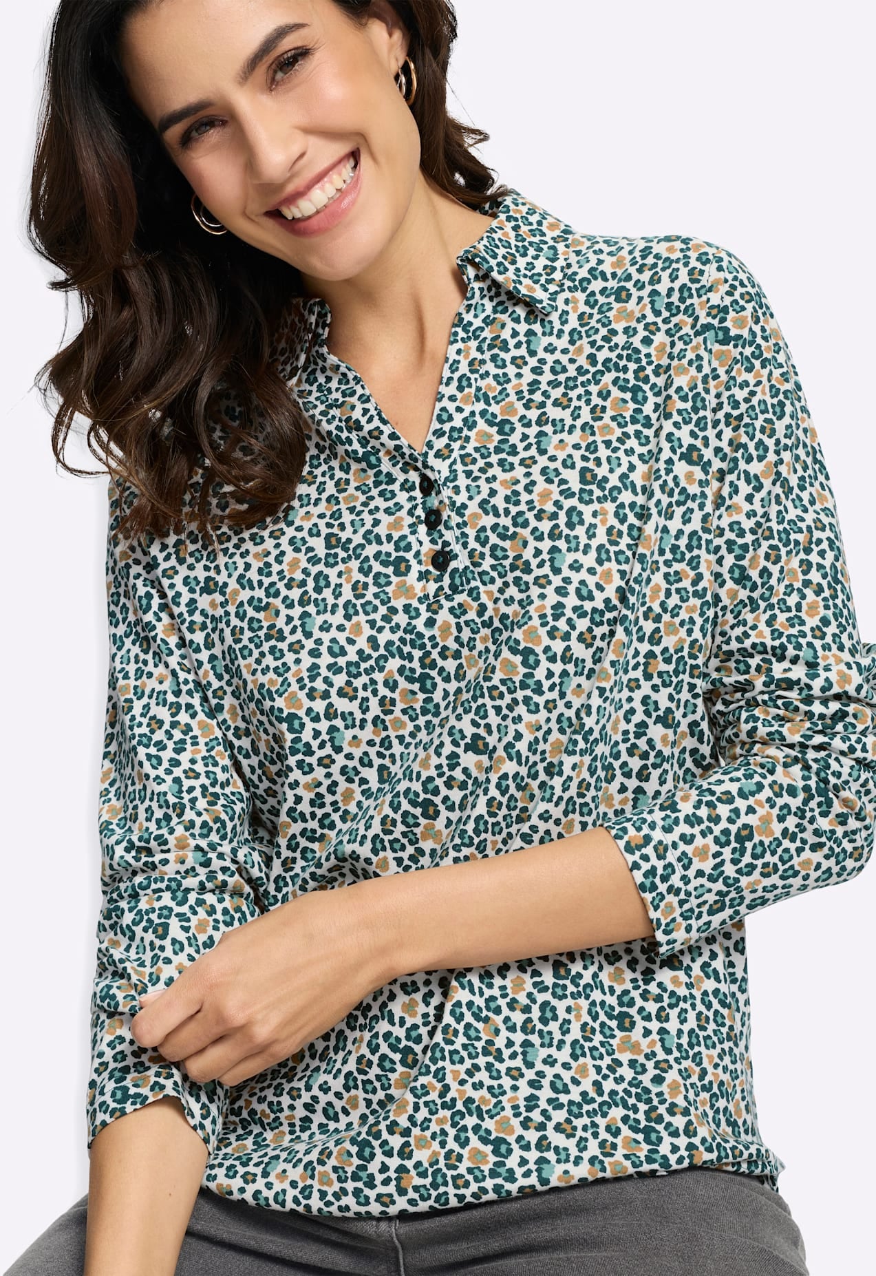 Inspirationen Poloshirt »Print-Shirt« 1