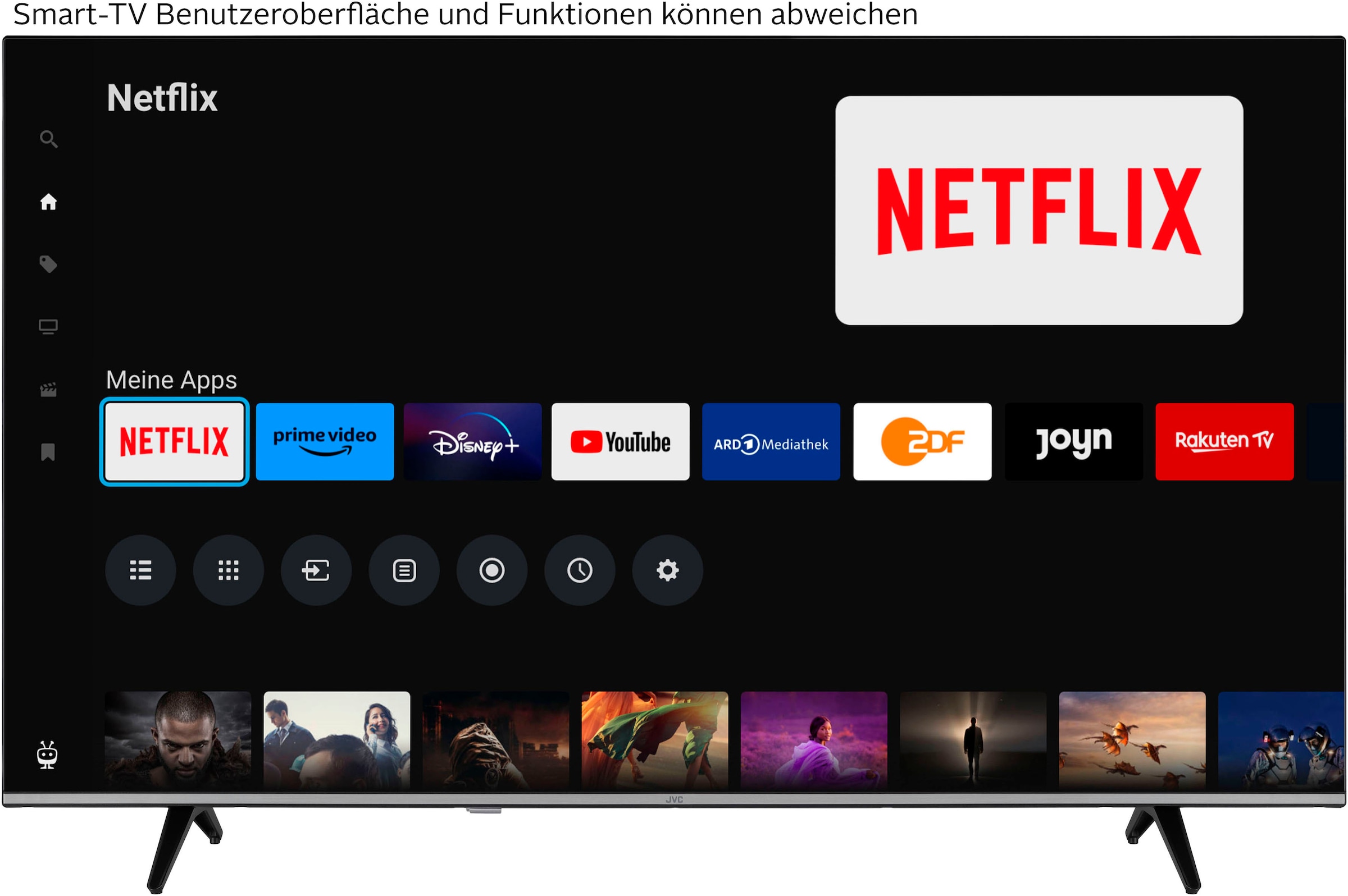 JVC DLED-Fernseher »LT-55VU7555«, 4K Ultra HD, Smart-TV