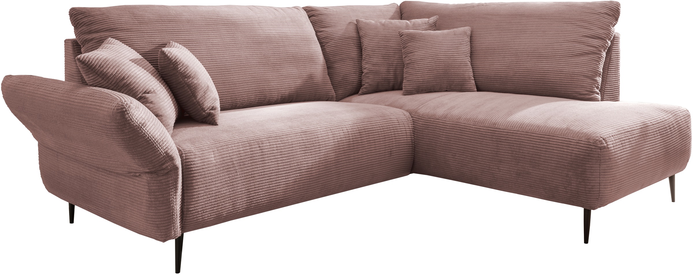 Home affaire Ecksofa "Vanilla L-Form" Armlehnenfunktion günstig online kaufen