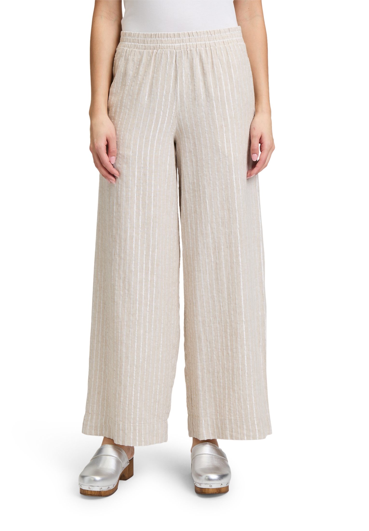 Cartoon Leinenhose "Cartoon Damen Nadelstreifenhose mit Taschen", Material günstig online kaufen