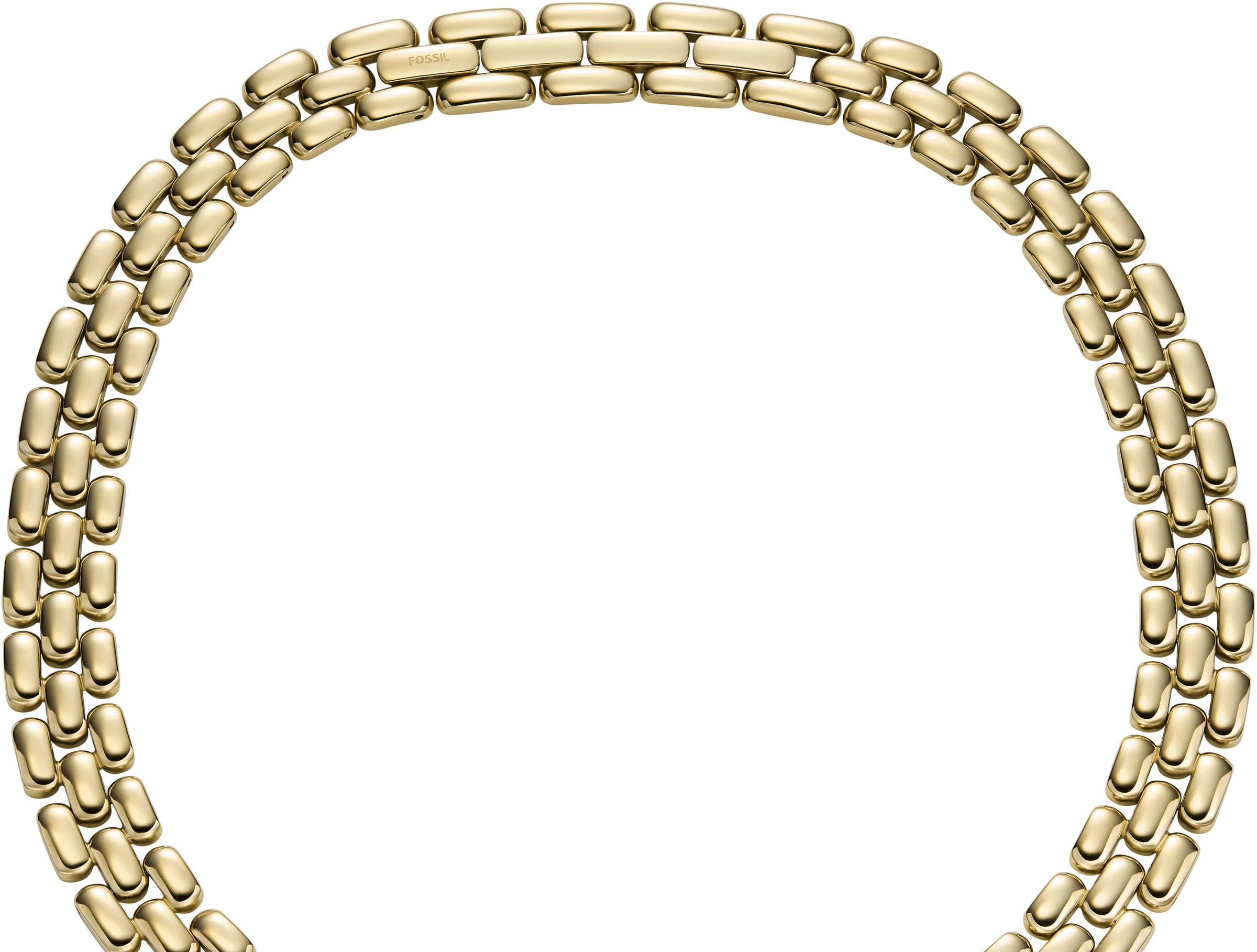 Kette ohne Anhänger FOSSIL "Schmuck Geschenk Edelstahl Halskette Arden", gold (gelbgoldfarben), Halsketten, Damen, Edelstahl, L: 45,5 B: 14,1mm, B:14,1mm 4