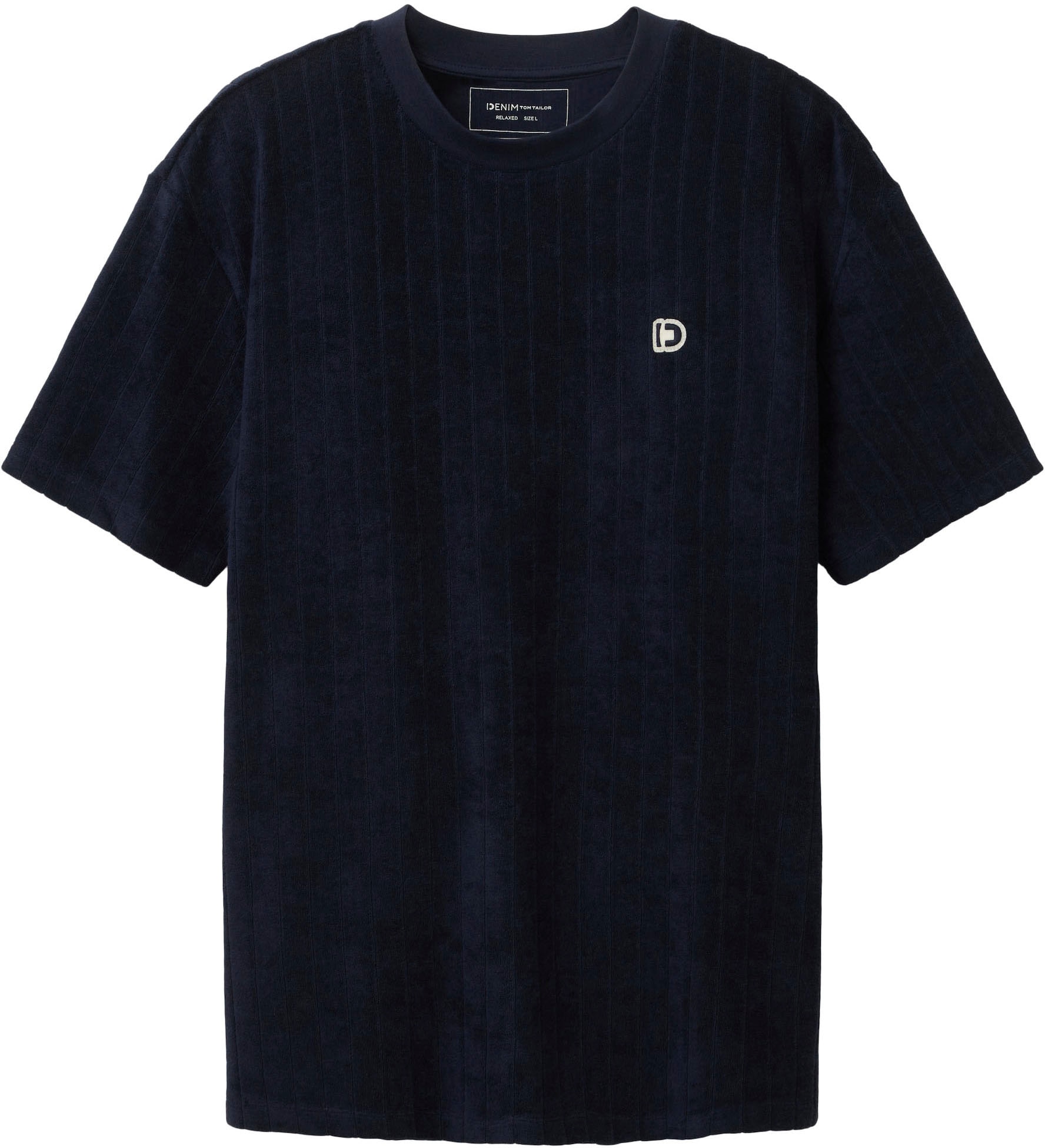 TOM TAILOR Denim Sweatware strukturierter T-Shirt, kaufen ▷ BAUR aus 