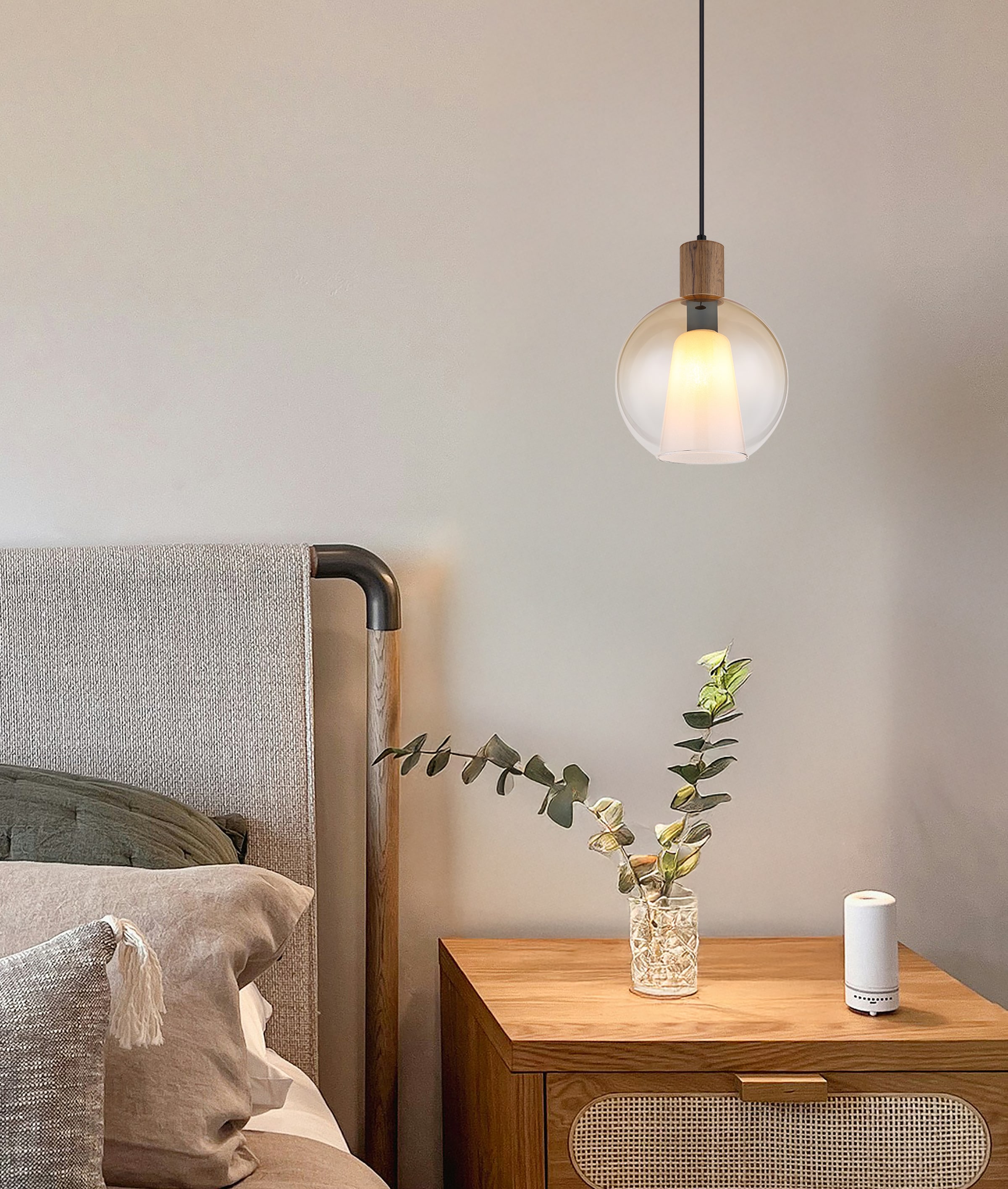 GLOBO LIGHTING Hängeleuchte »BARRY I«, Leuchtmittel E27 | ohne Leuchtmittel, Hängelampe/Pendelleuchte/Esszimmer/Wohnzimmer/Esstisch
