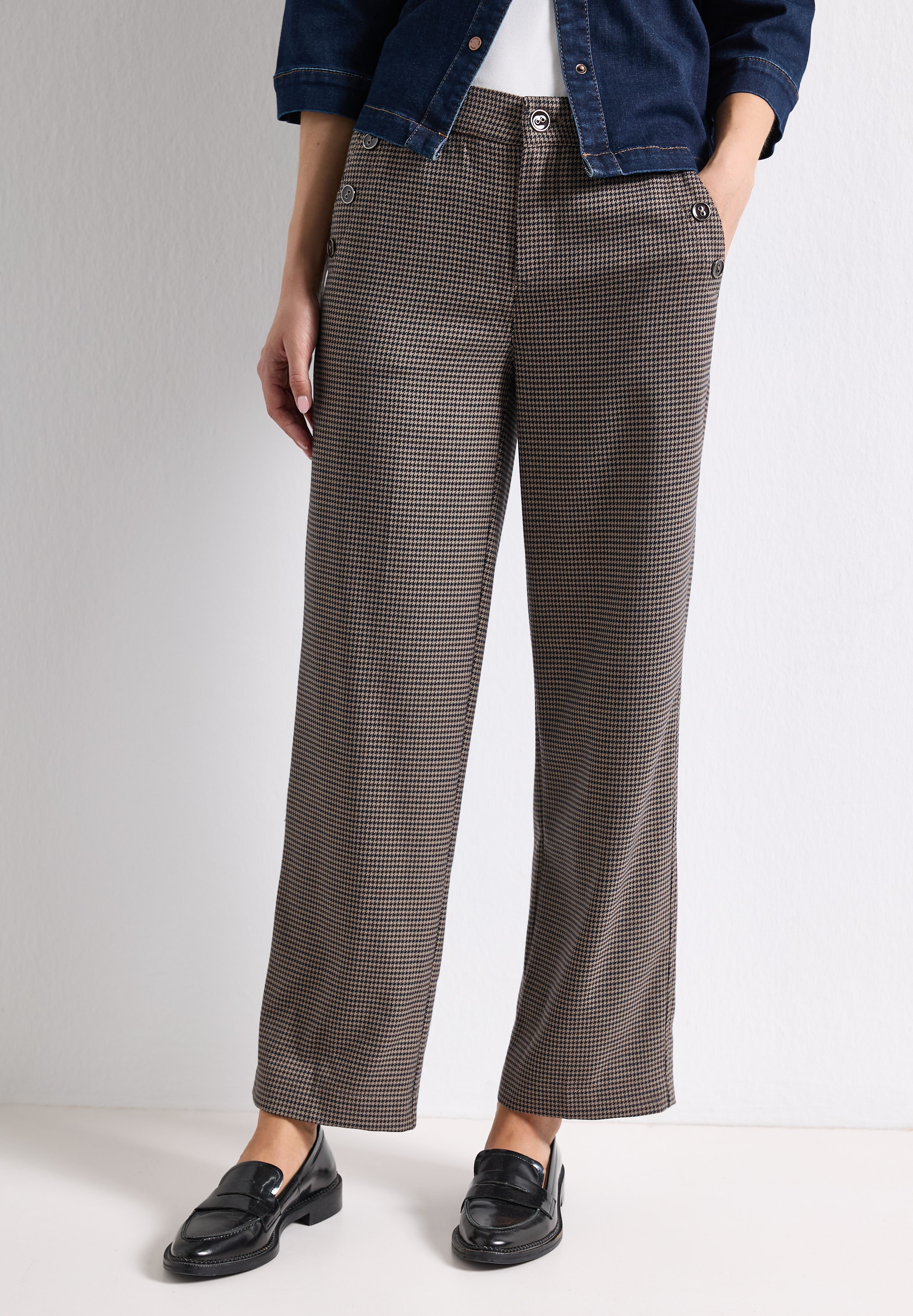 STREET ONE Stoffhose High Waist