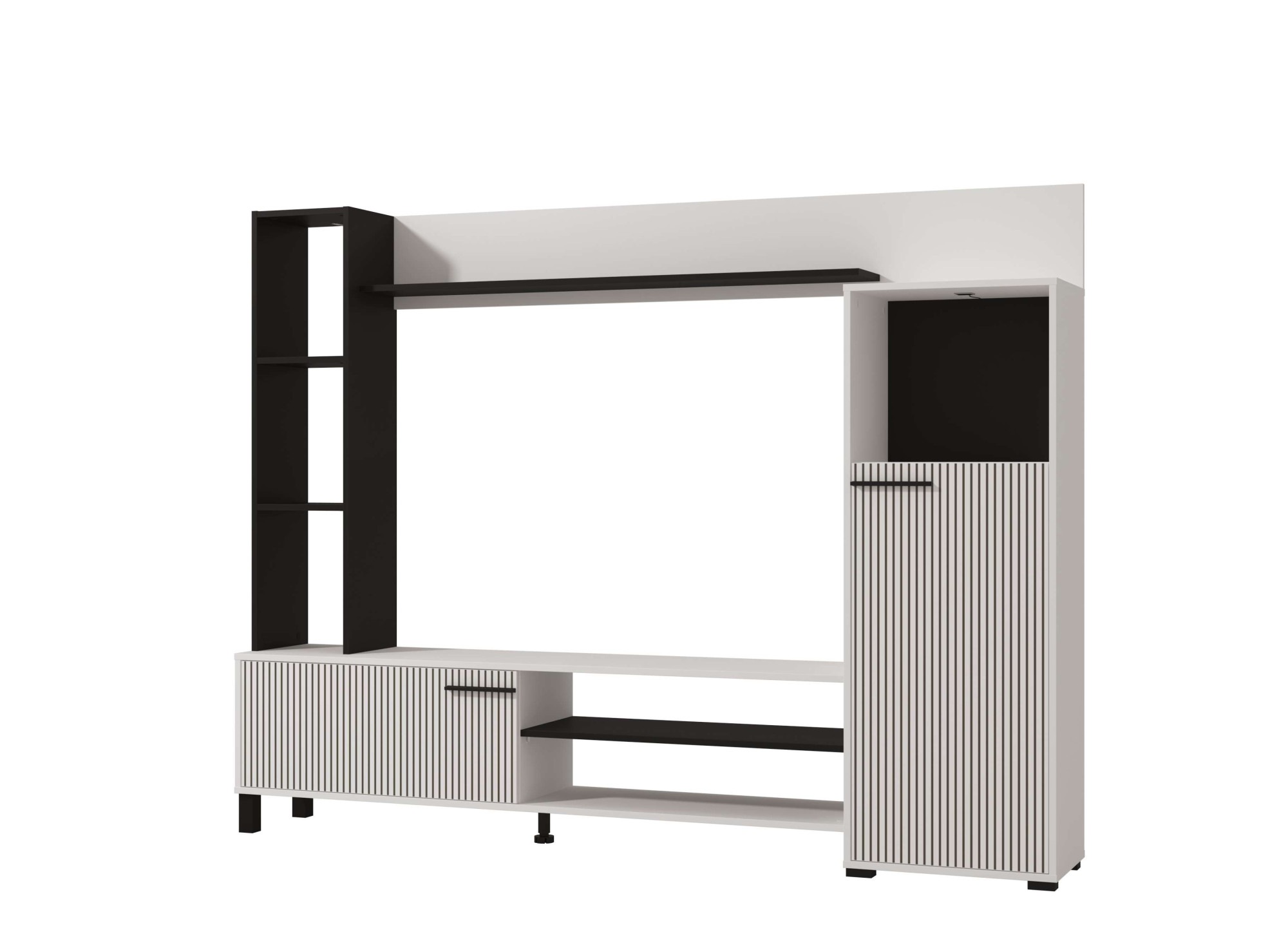 INOSIGN Wohnwand »Retimno, inkl. Highboard, TV-Board, Standregal und Wandregal« Komplett-Set, 4 Stk. tlg.