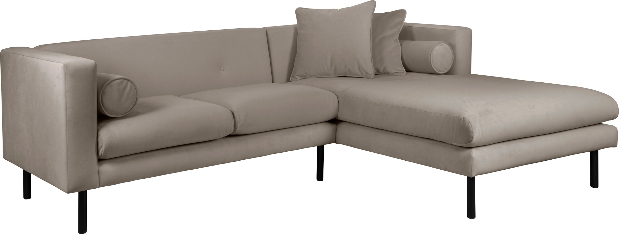 Home affaire Ecksofa »Lillibeth L-Form Designsofa, Maße B/T/H: 240/173/83 cm«, Zierkissen als Wendekissen, in Samtoptik oder Cord