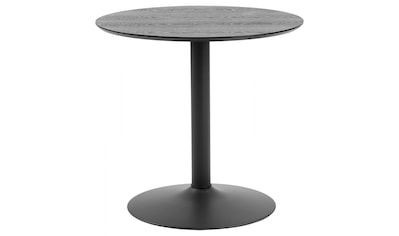 Esstisch »Ibiza«, (1 St.), Cafetisch, Esstisch rund Ø 80 cm, Schwarz, mit Trompete...